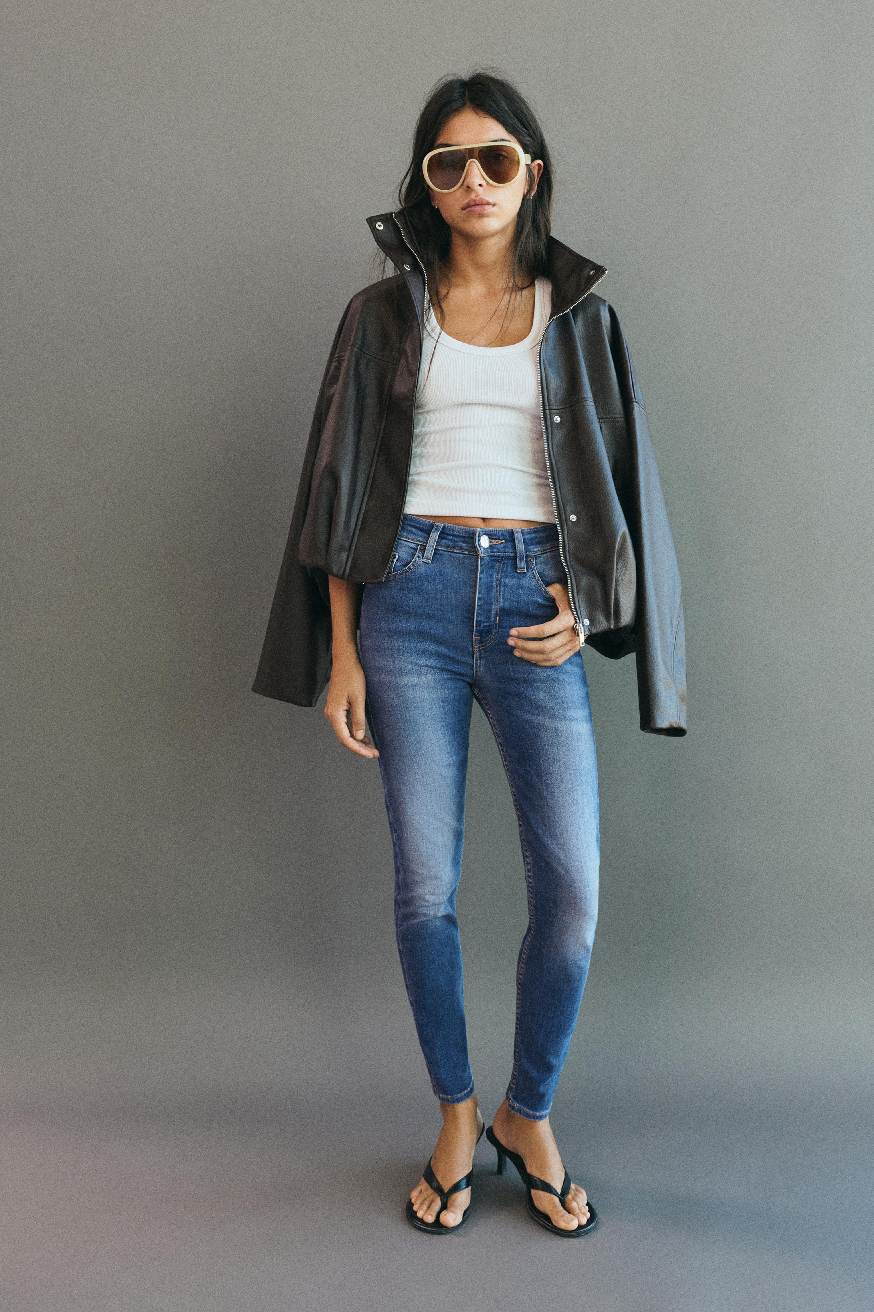 High-waist skinny jeans — Indigo