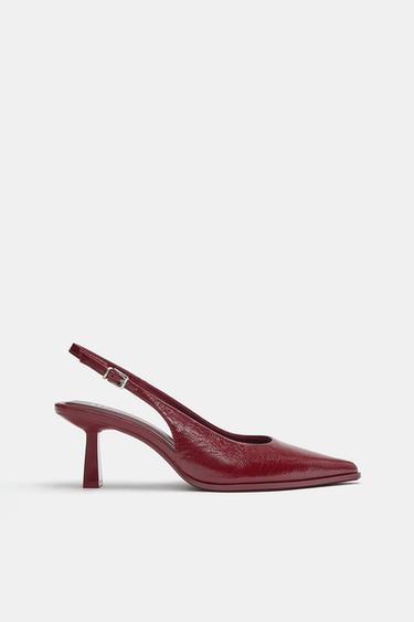 Patent slingback heels — Maroon 2