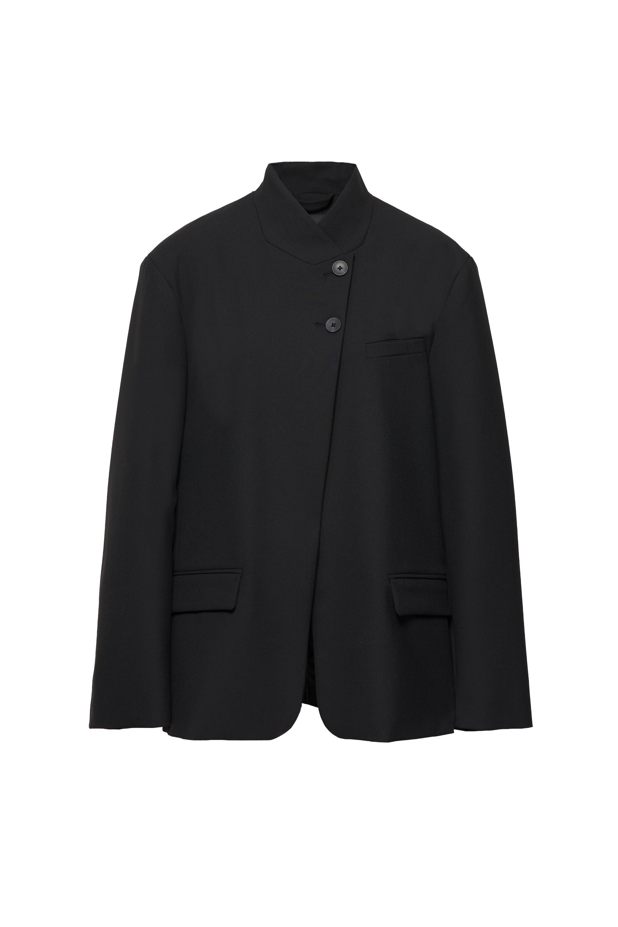 Pull&Bear Siyah kruvaze blazer