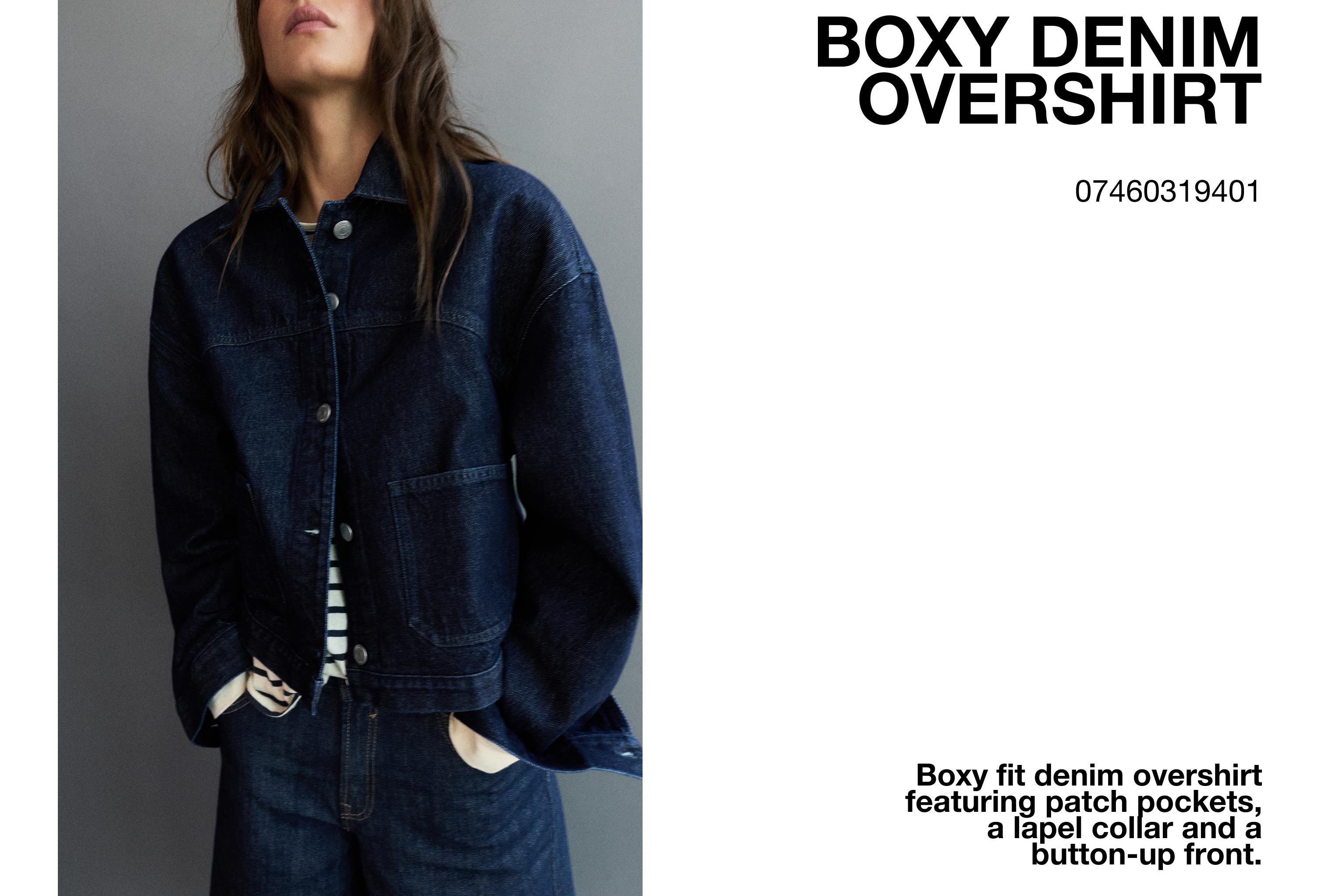 Boxy denim overshirt — Navy