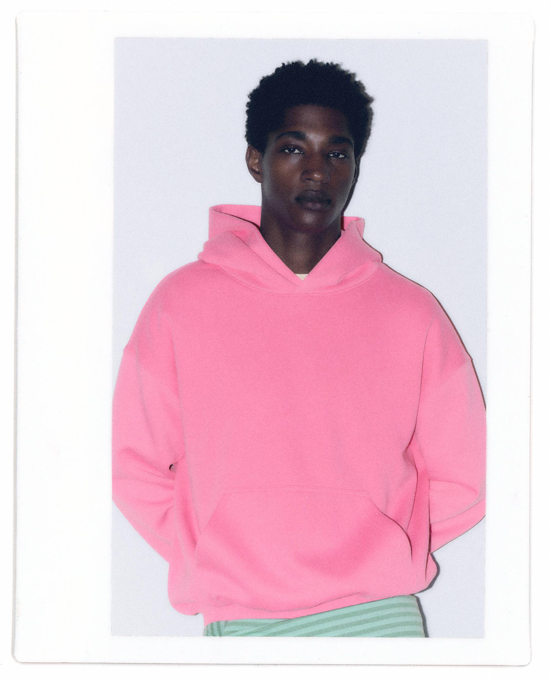 STWD boxy-fit logo hoodie — Pink