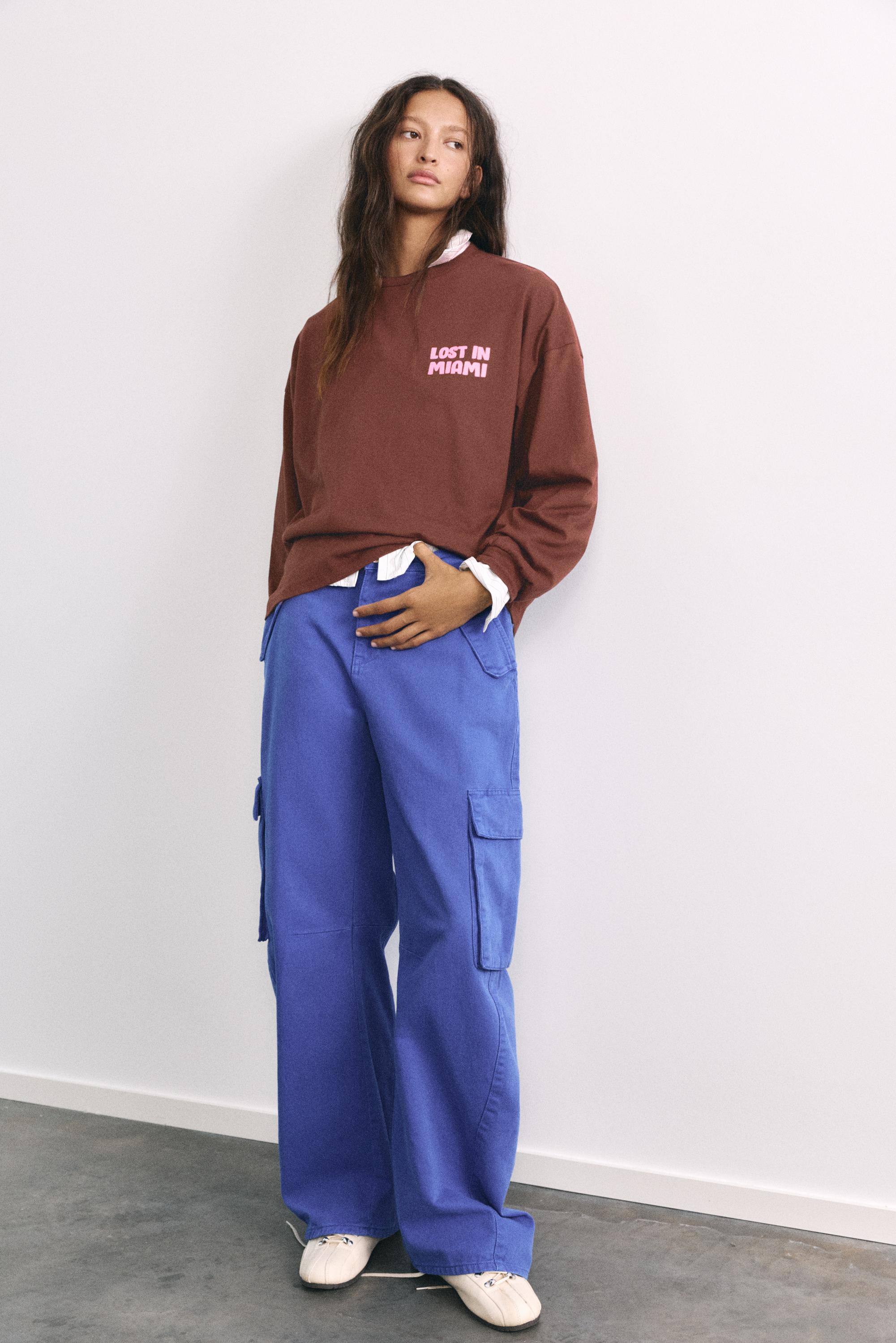 Oversize graphic T-shirt — Brown