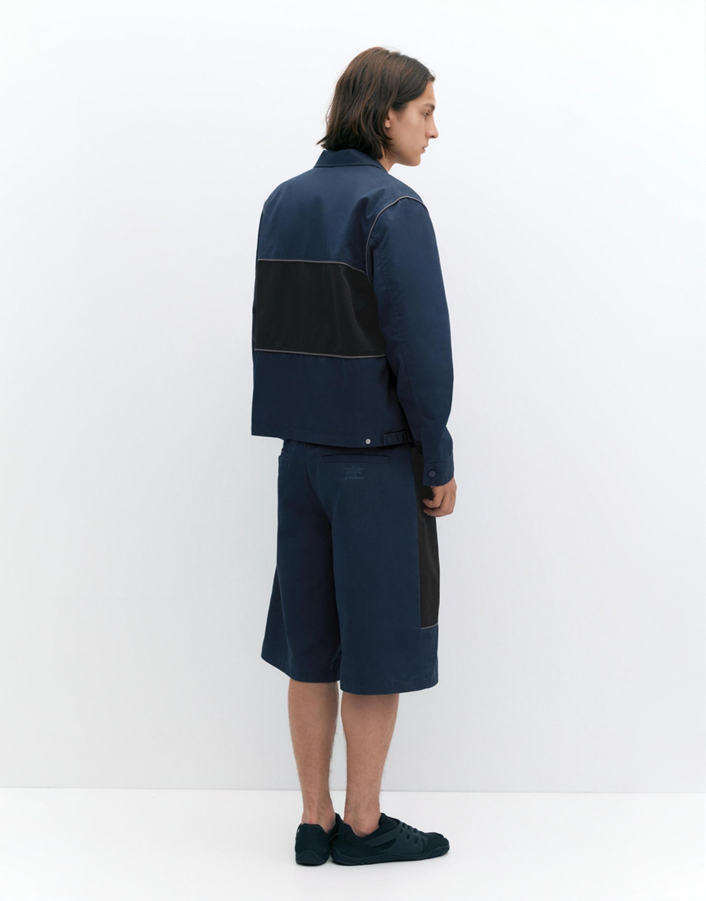 Pleasures x STWD panelled jacket — Dark navy