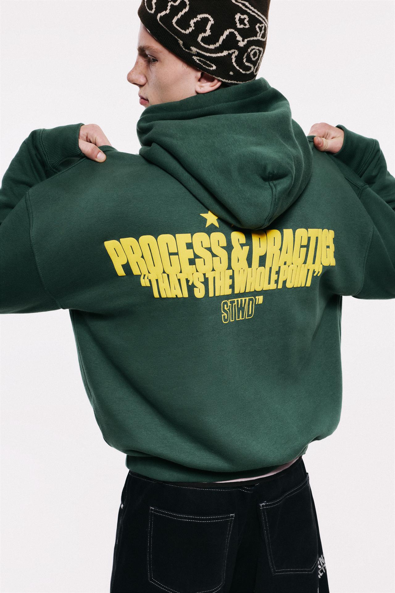 STWD hood sweatshirt — Green