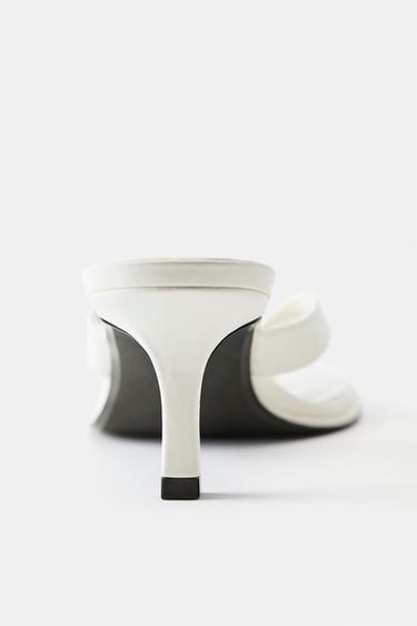 Heeled sandals — Ecru 4