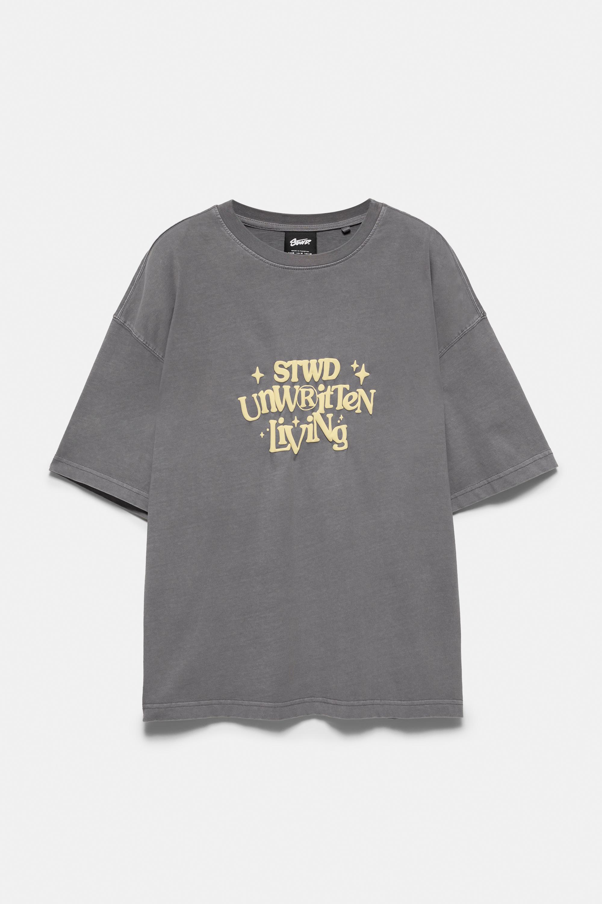 STWD Unwritten Living T-shirt — Medium grey