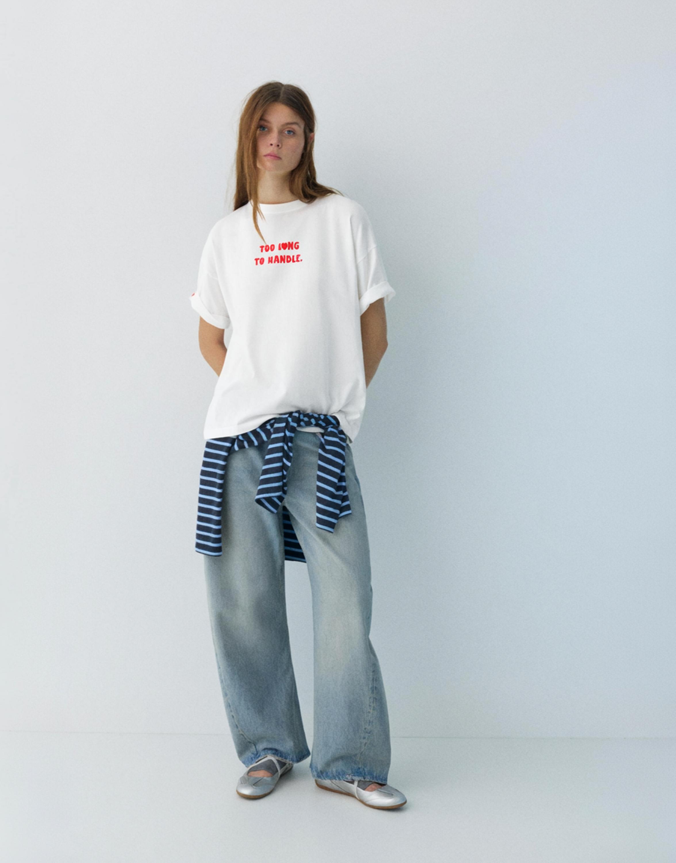 Köpek grafik baskılı ve yazılı t-shirt - Görsel 12