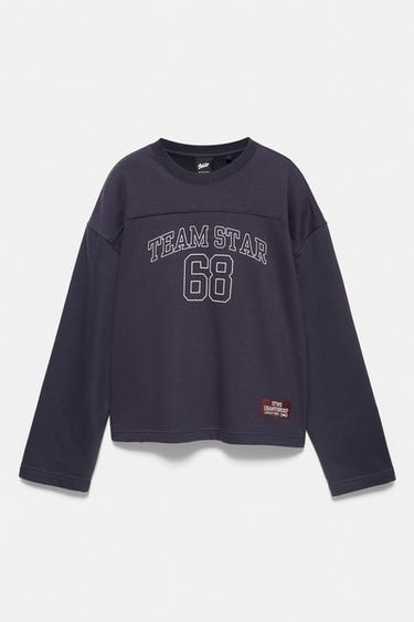 STWD number graphic sweatshirt — Navy 2