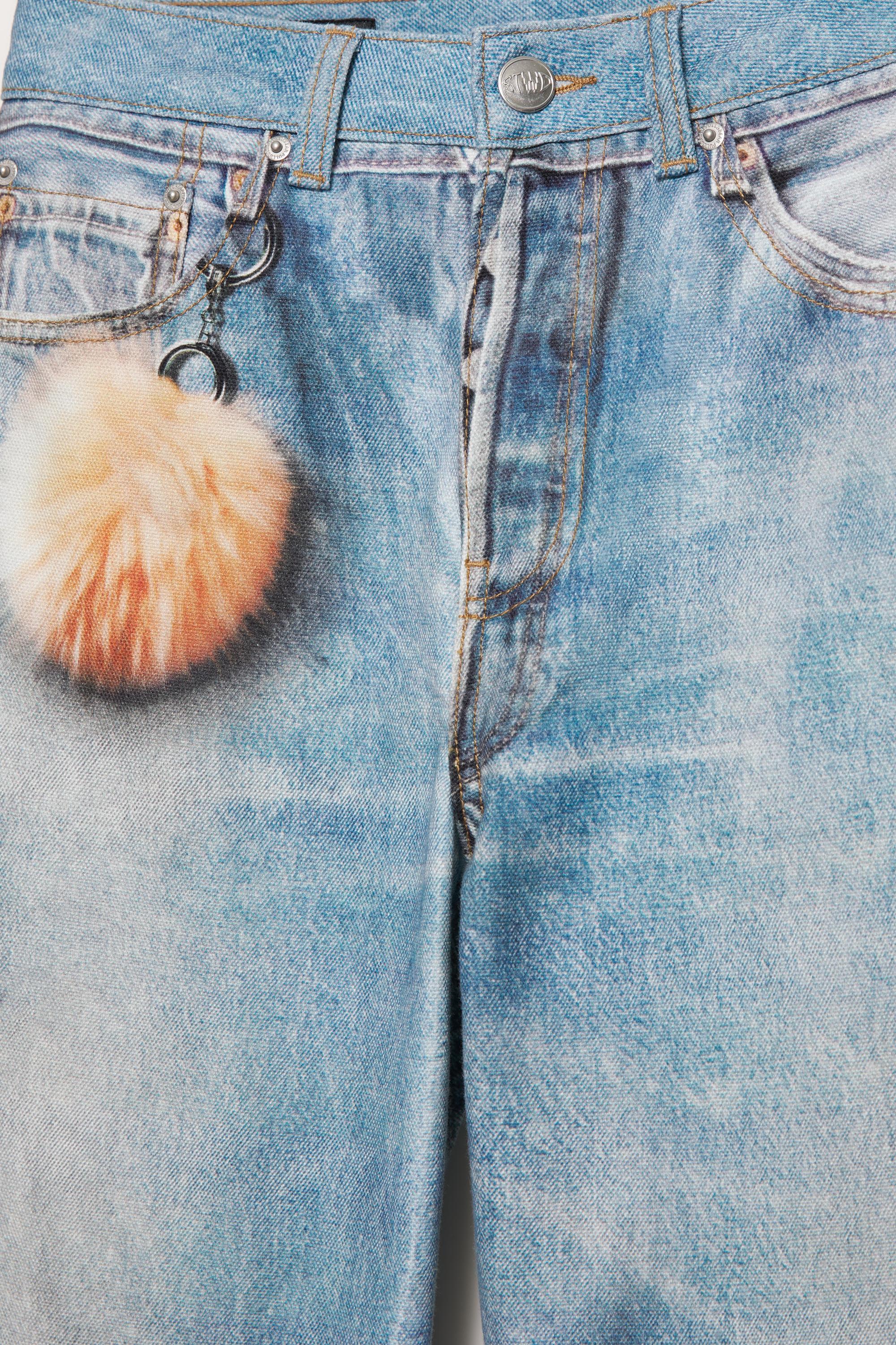 Baggy print jeans — Blue