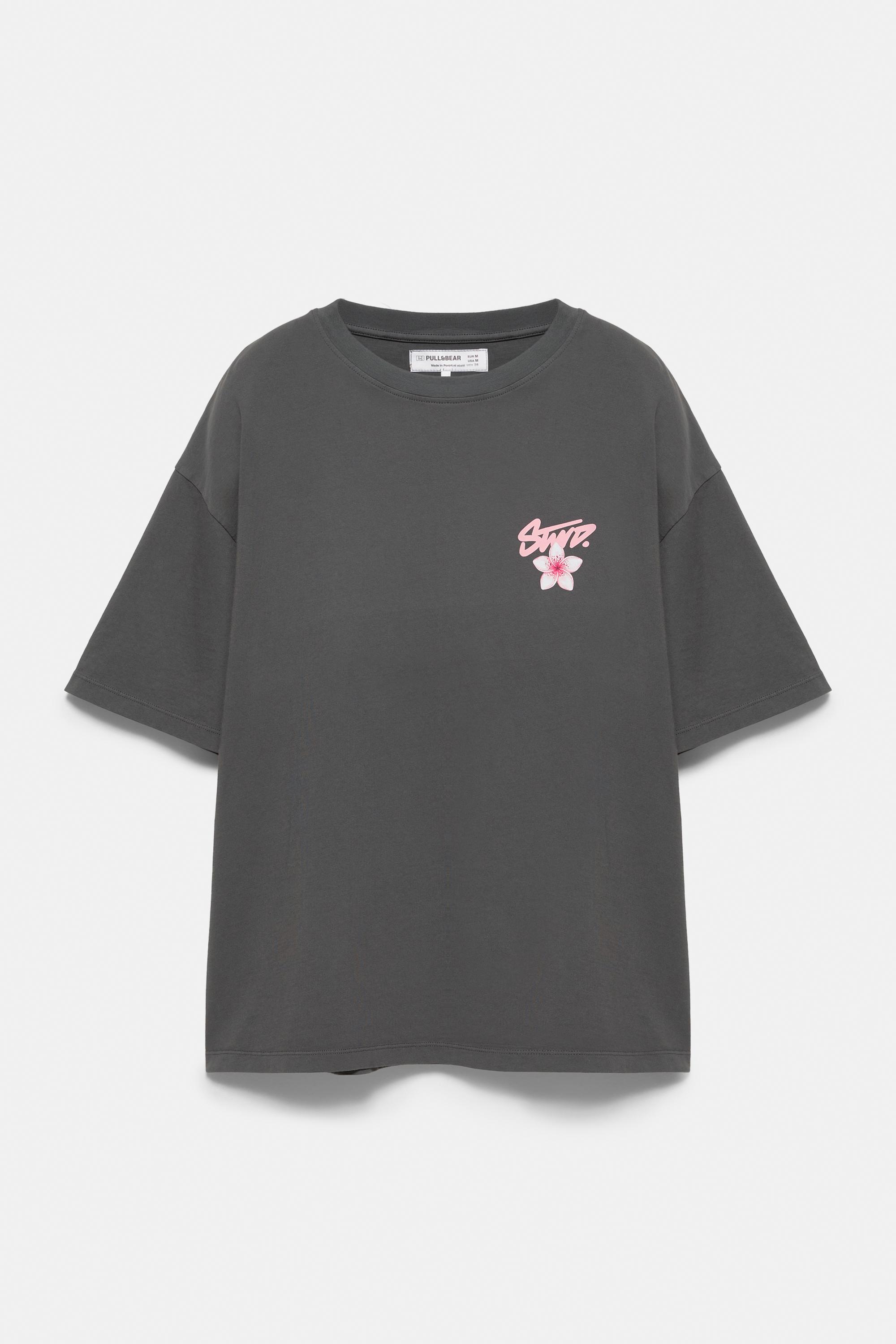 STWD Flower T-shirt — Faded black