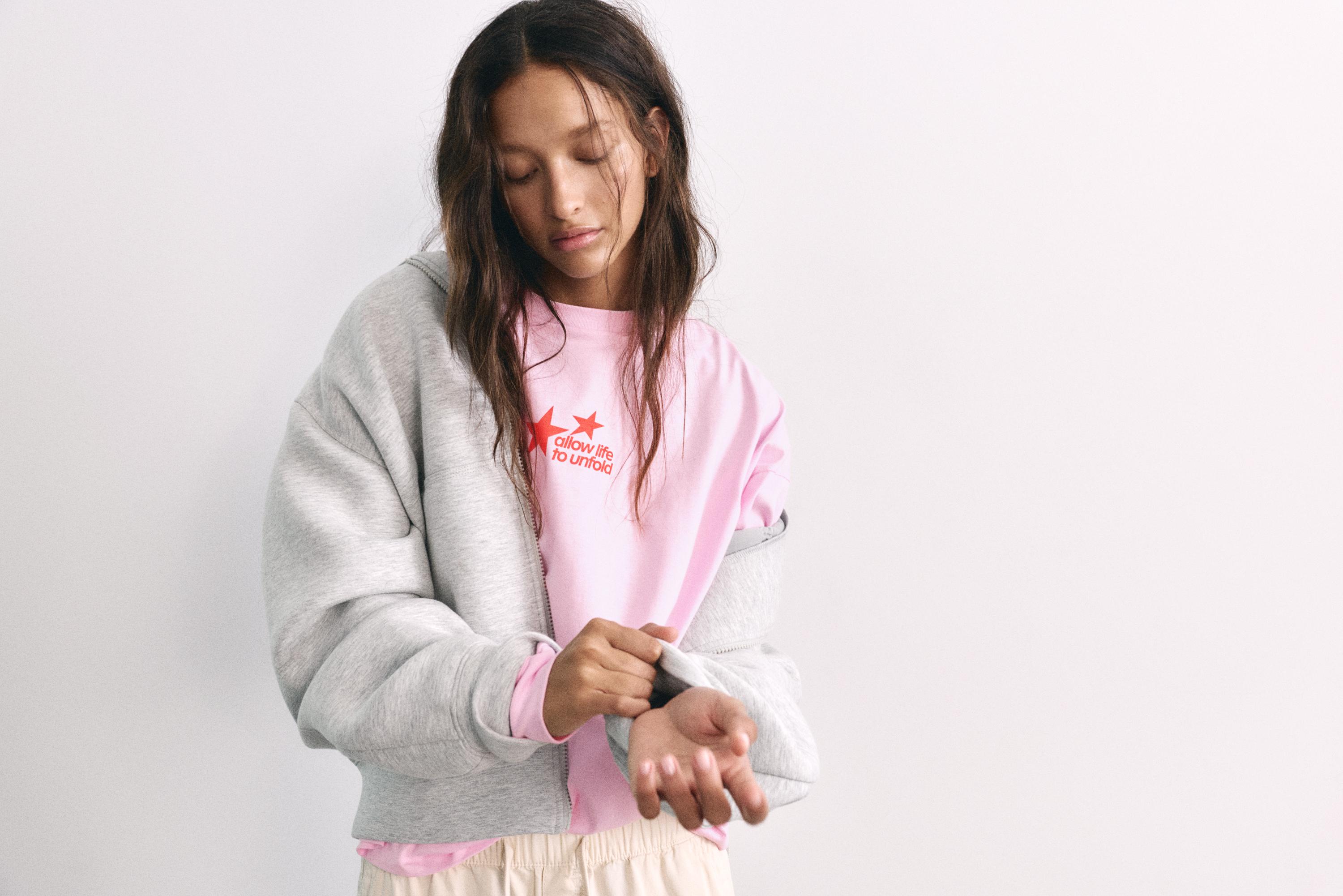Oversize star graphic T-shirt — Pink
