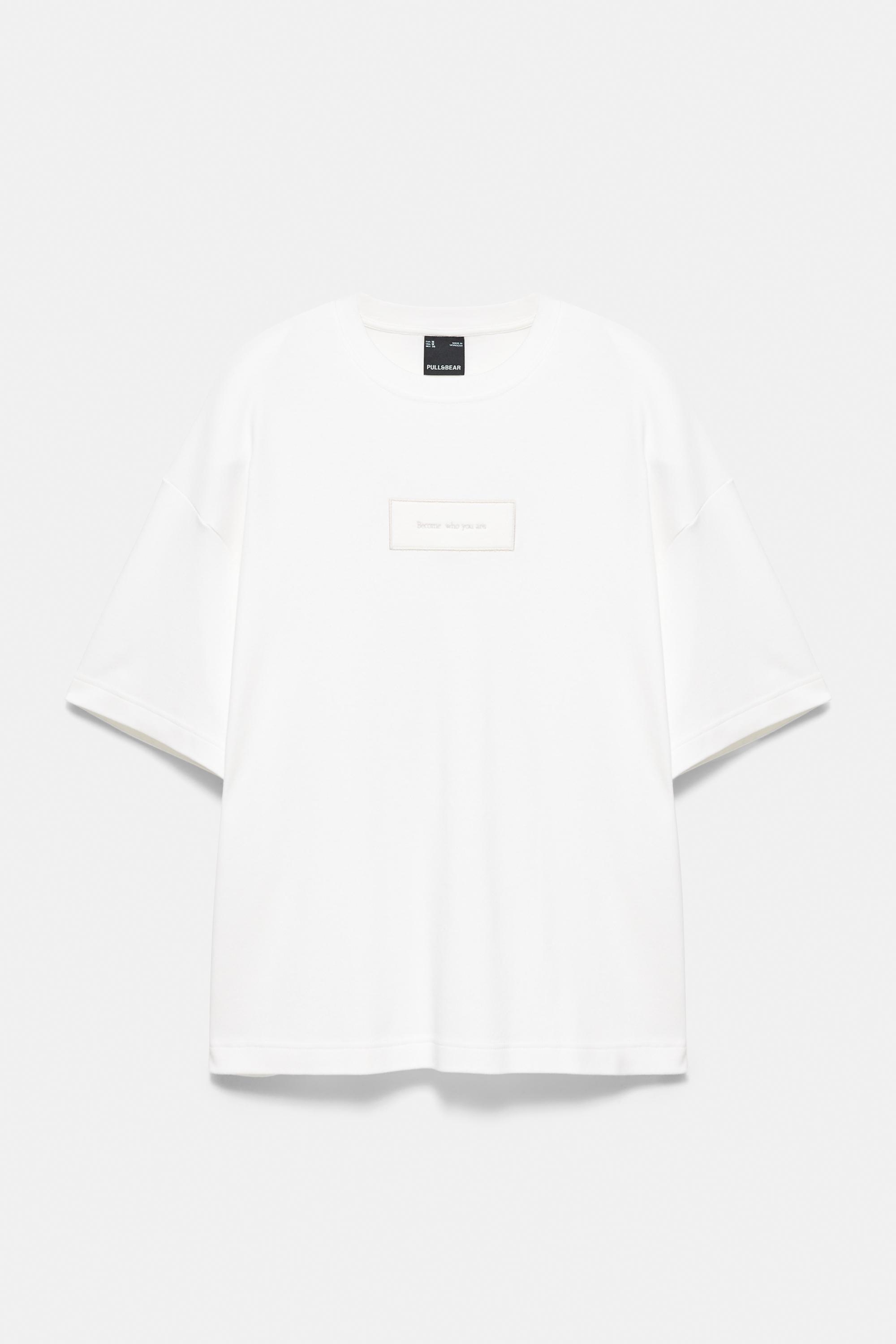 Short sleeve sweatshirt with graphic — Off white