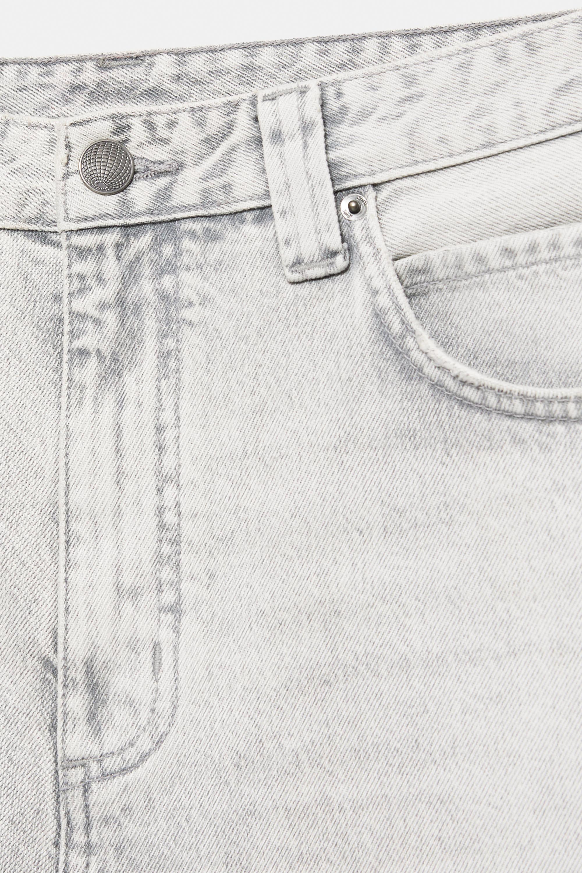 Skater denim Bermuda shorts — Pale grey