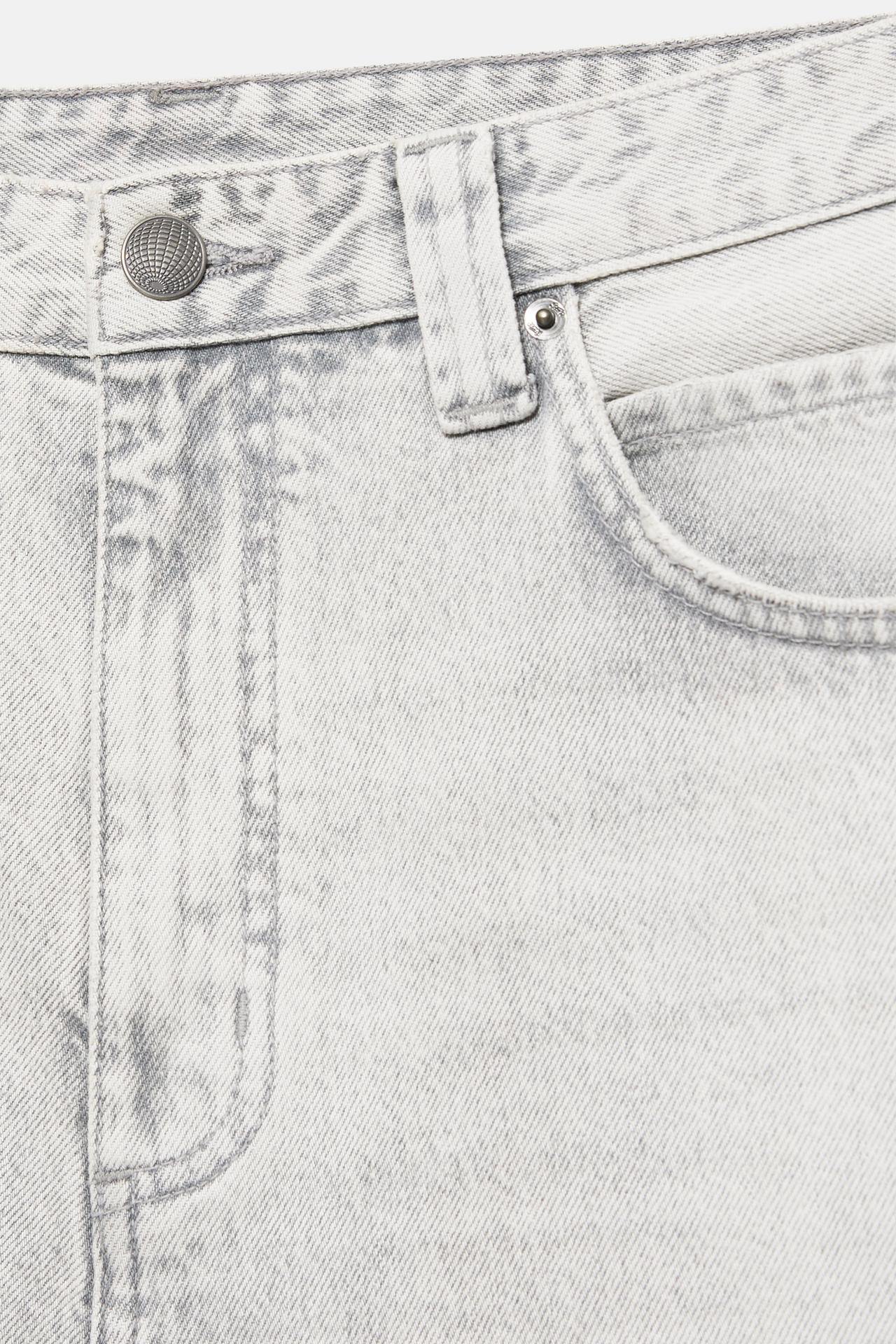 Skater denim Bermuda shorts — Pale grey