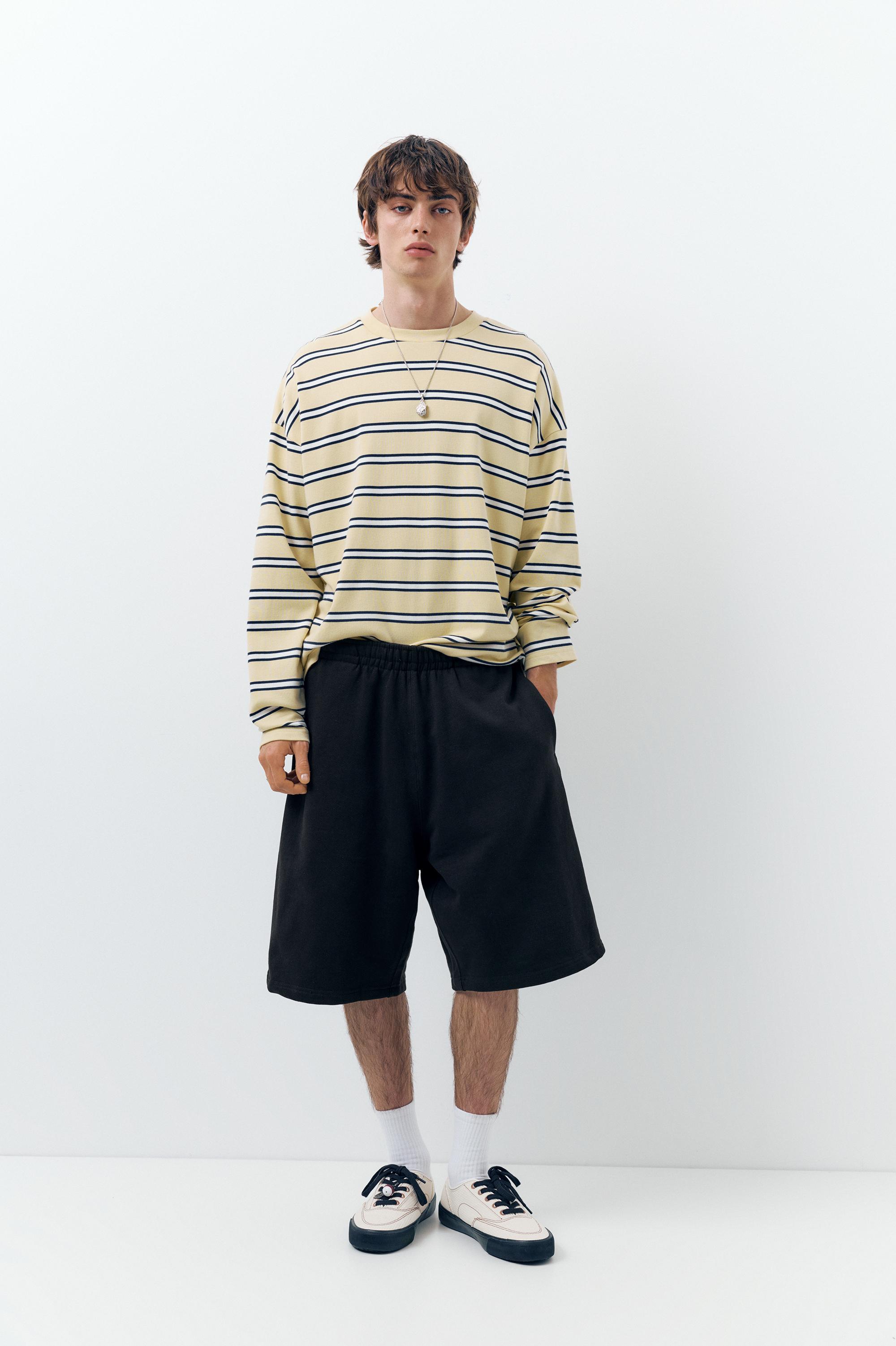 Wide leg jogger bermuda