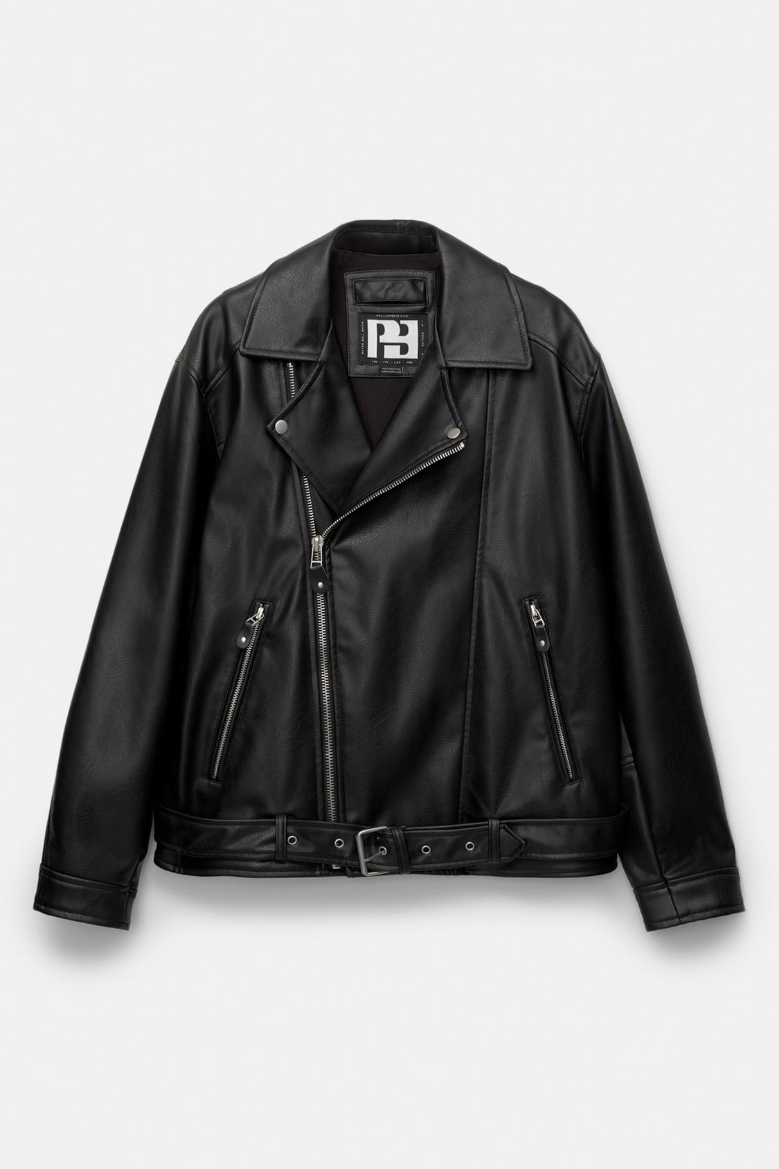 Bear Hombre Chamarra De Piel Pull And Bear Precio Chaqueta Canguro