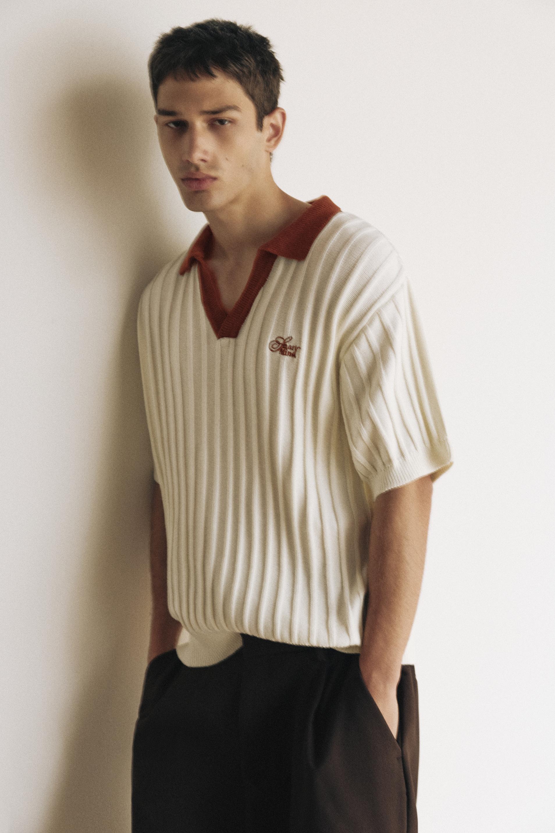 Polo Con Colletto A Contrasto
