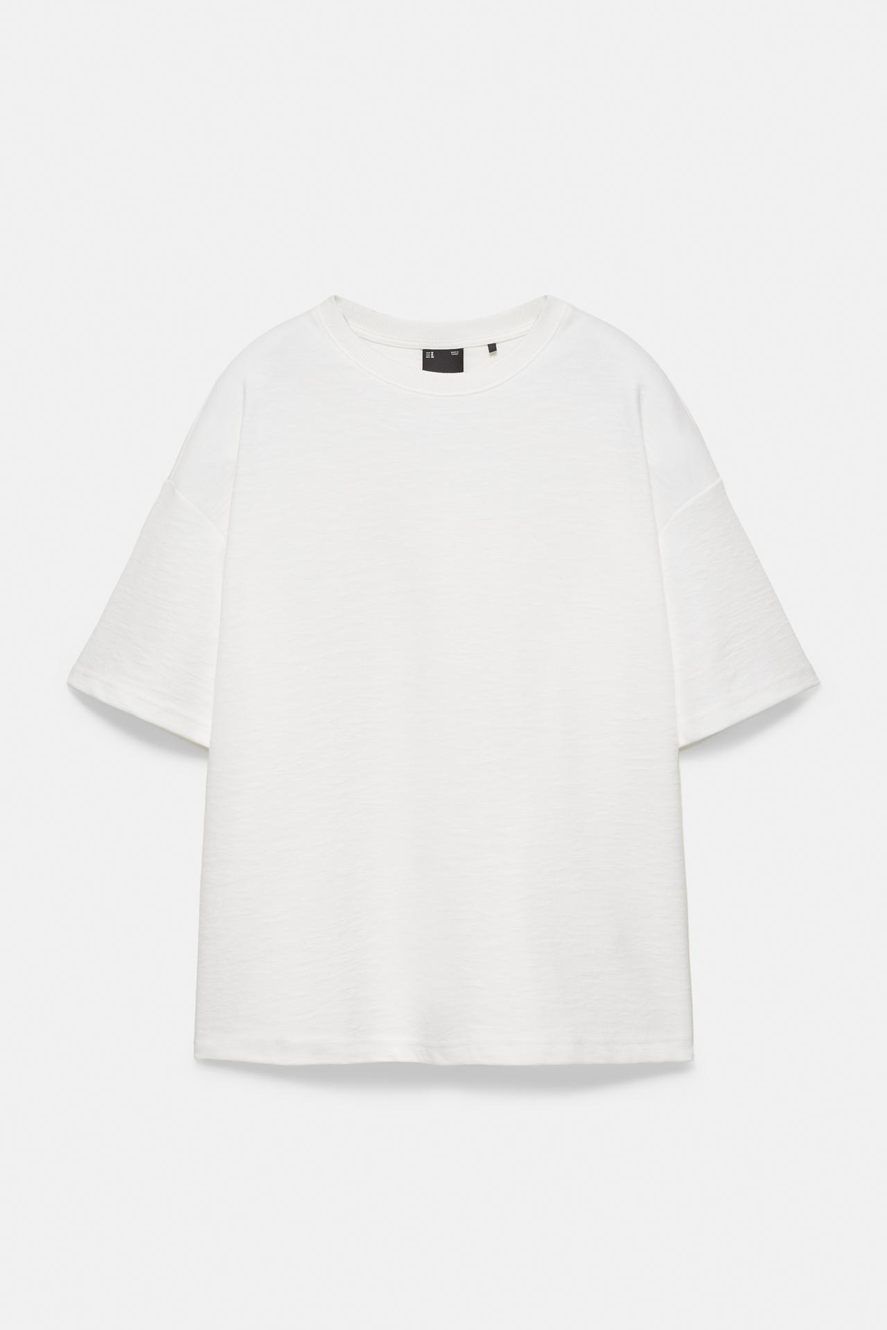 Textured relaxed fit T-shirt — Off white