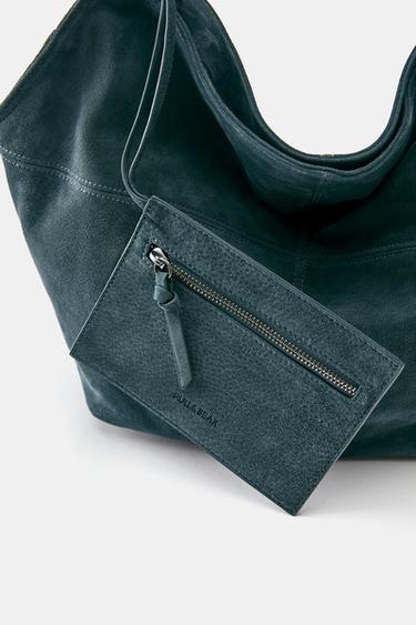 Leather shopper bag — Blue 3
