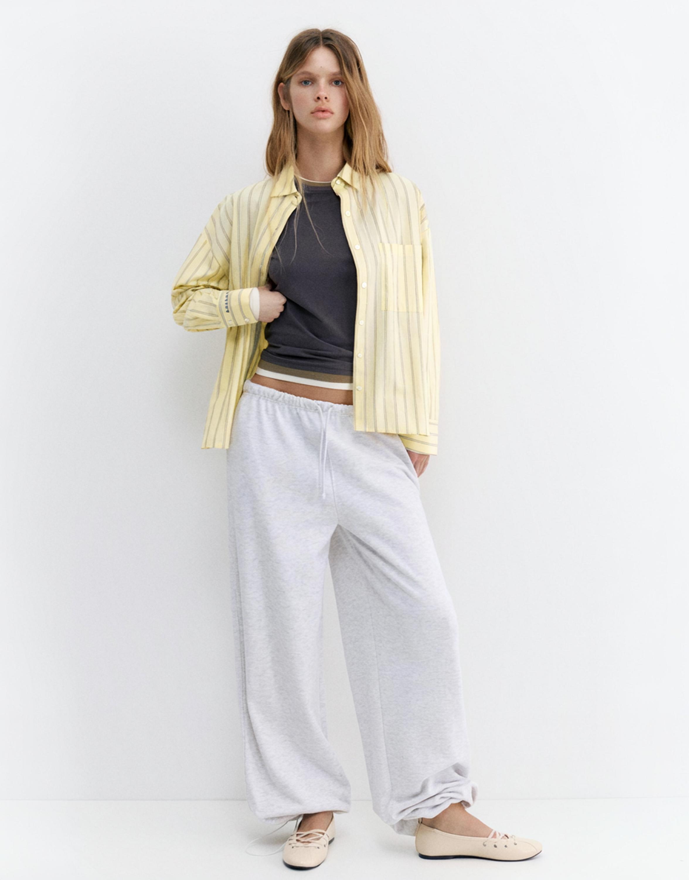 Sarı çizgili gömlek - Görsel 9