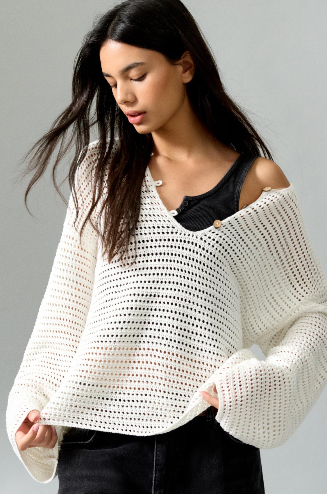 Jersey Oversize Jersey Pull&bear Mujer Jersey Cropped Pull And