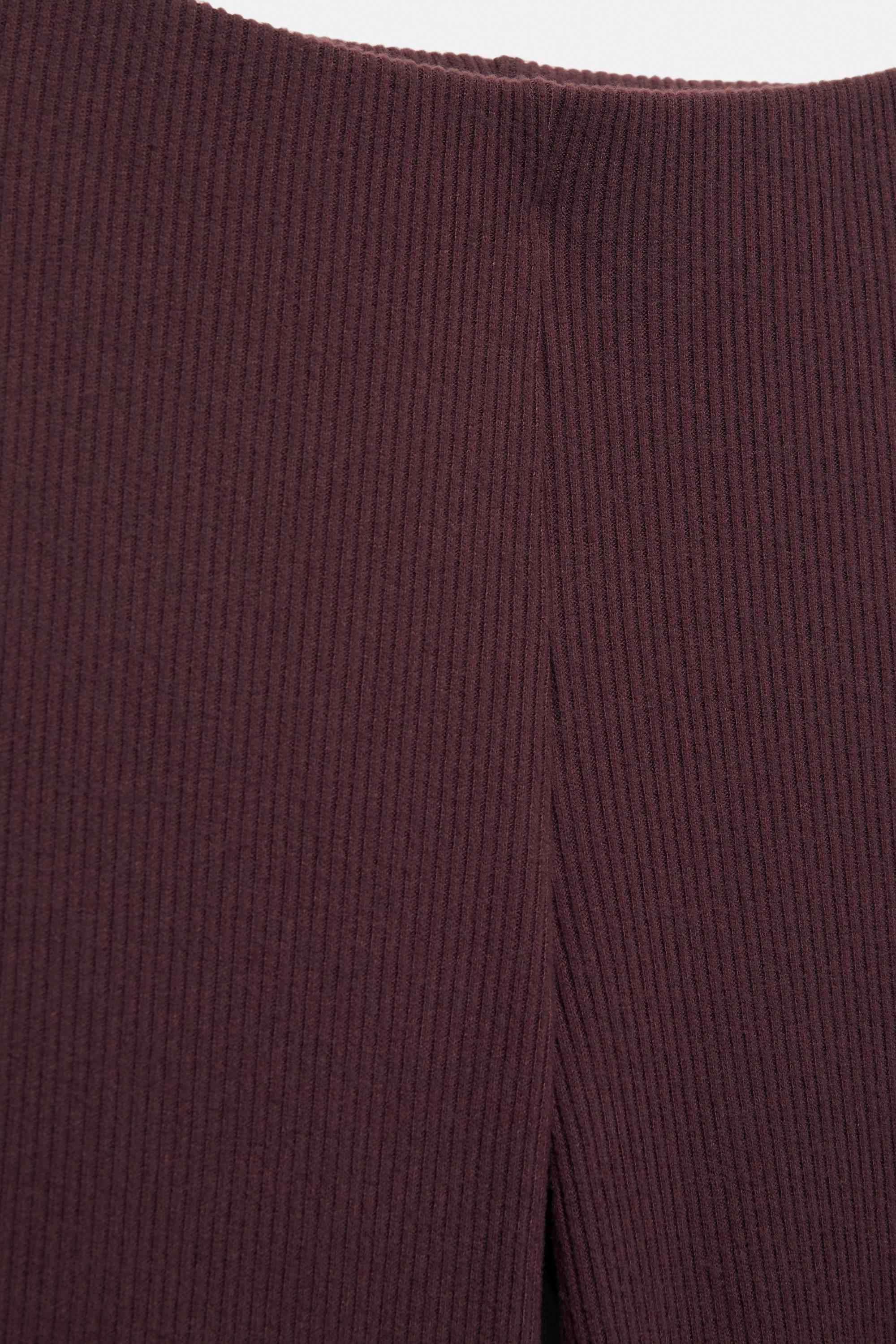 Soft touch straight fit trousers — Burgundy