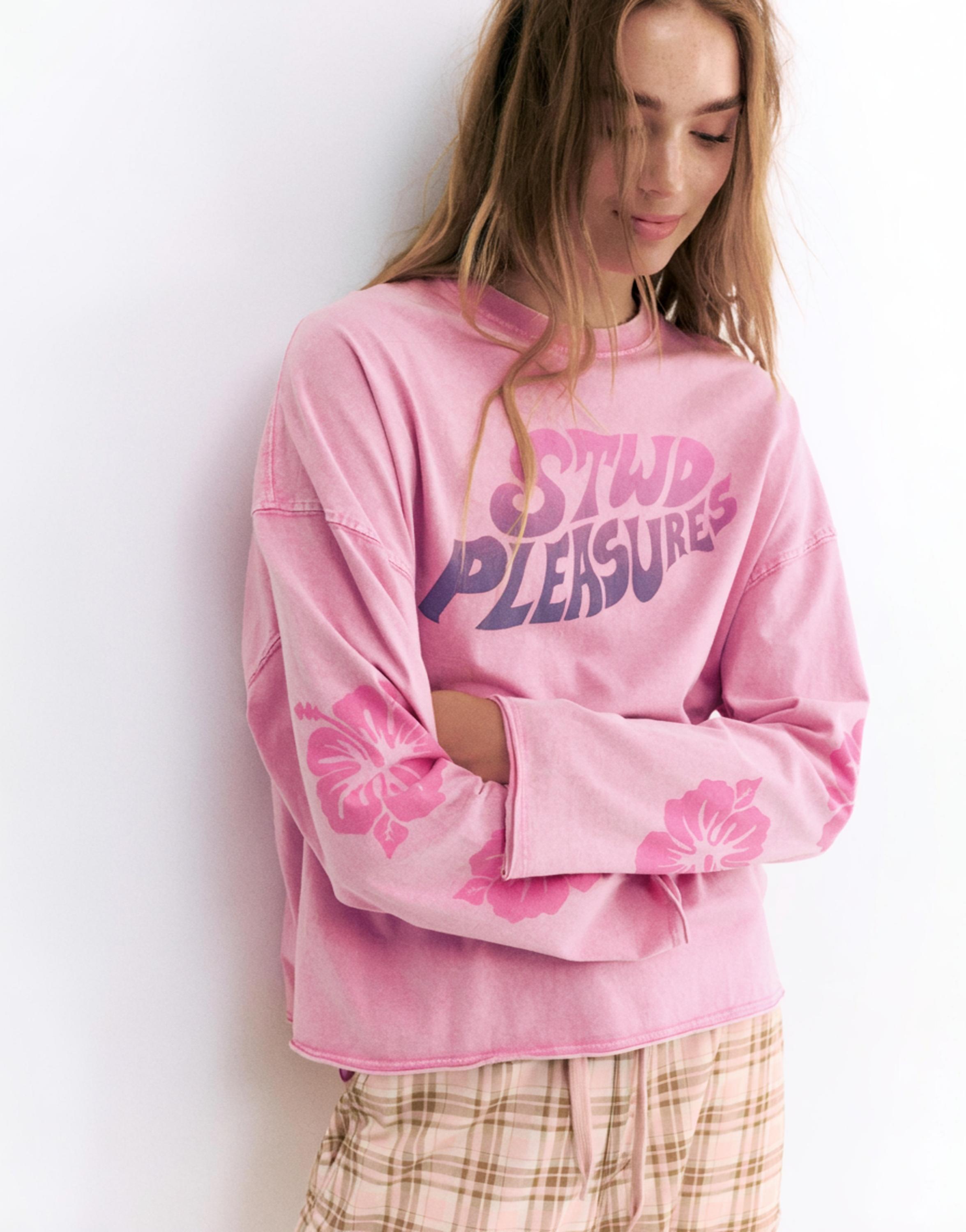 Pleasures x STWD long sleeve T-shirt — Pink