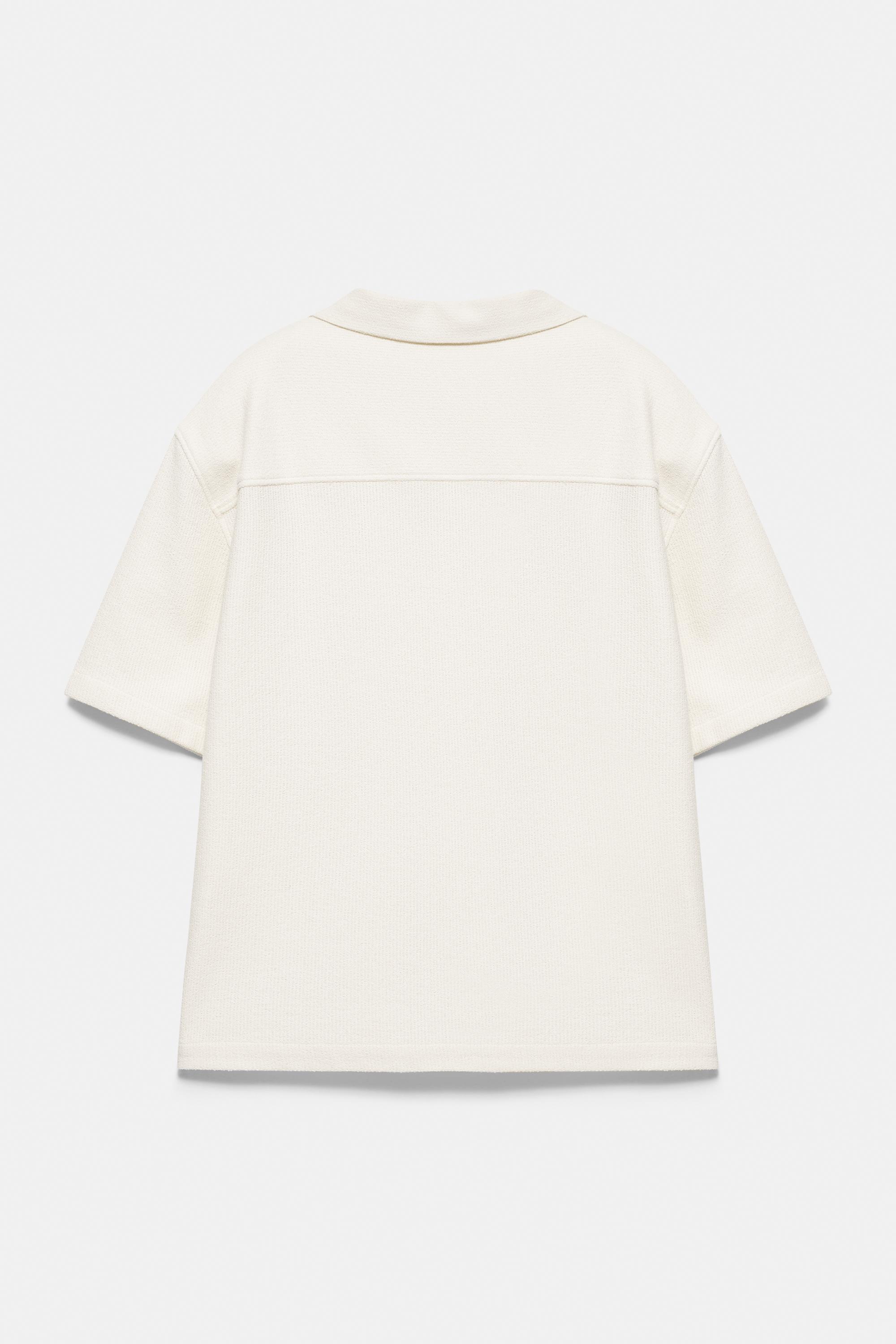 Terrycloth short sleeve shirt — Off white
