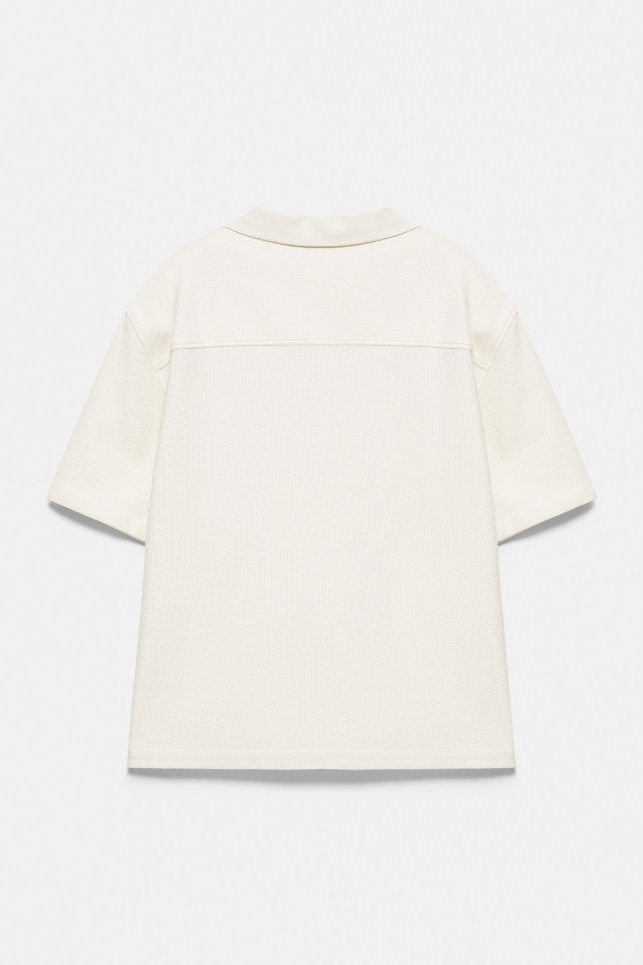 Terrycloth short sleeve shirt — Off white