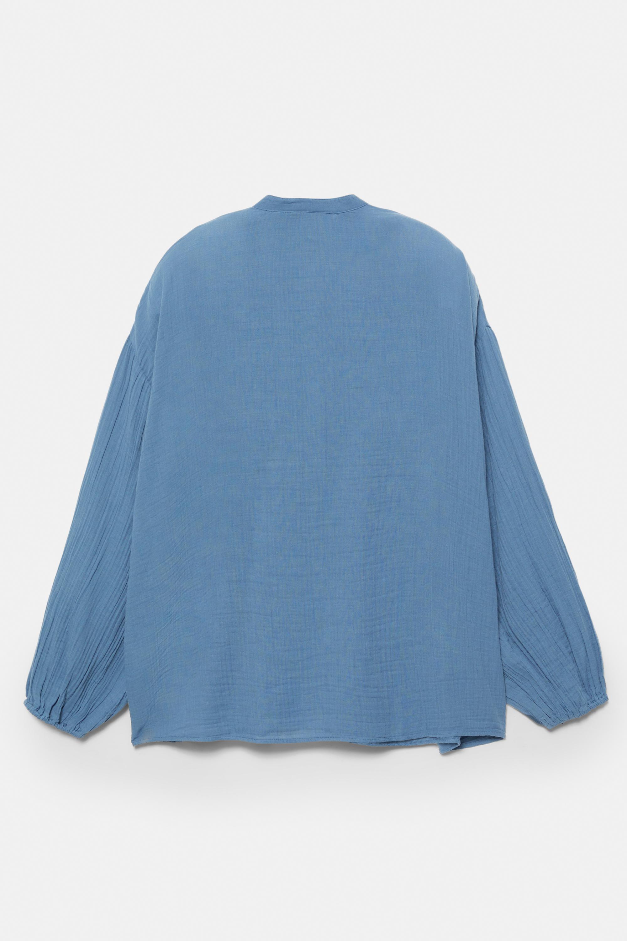 Hakim yaka Şile bezi gömlek - Görsel 24