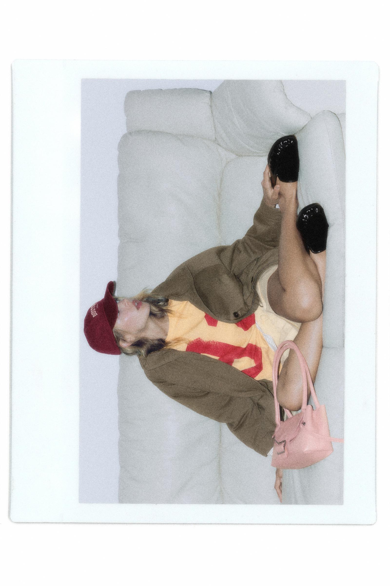 Short high-neck parka — Dark khaki