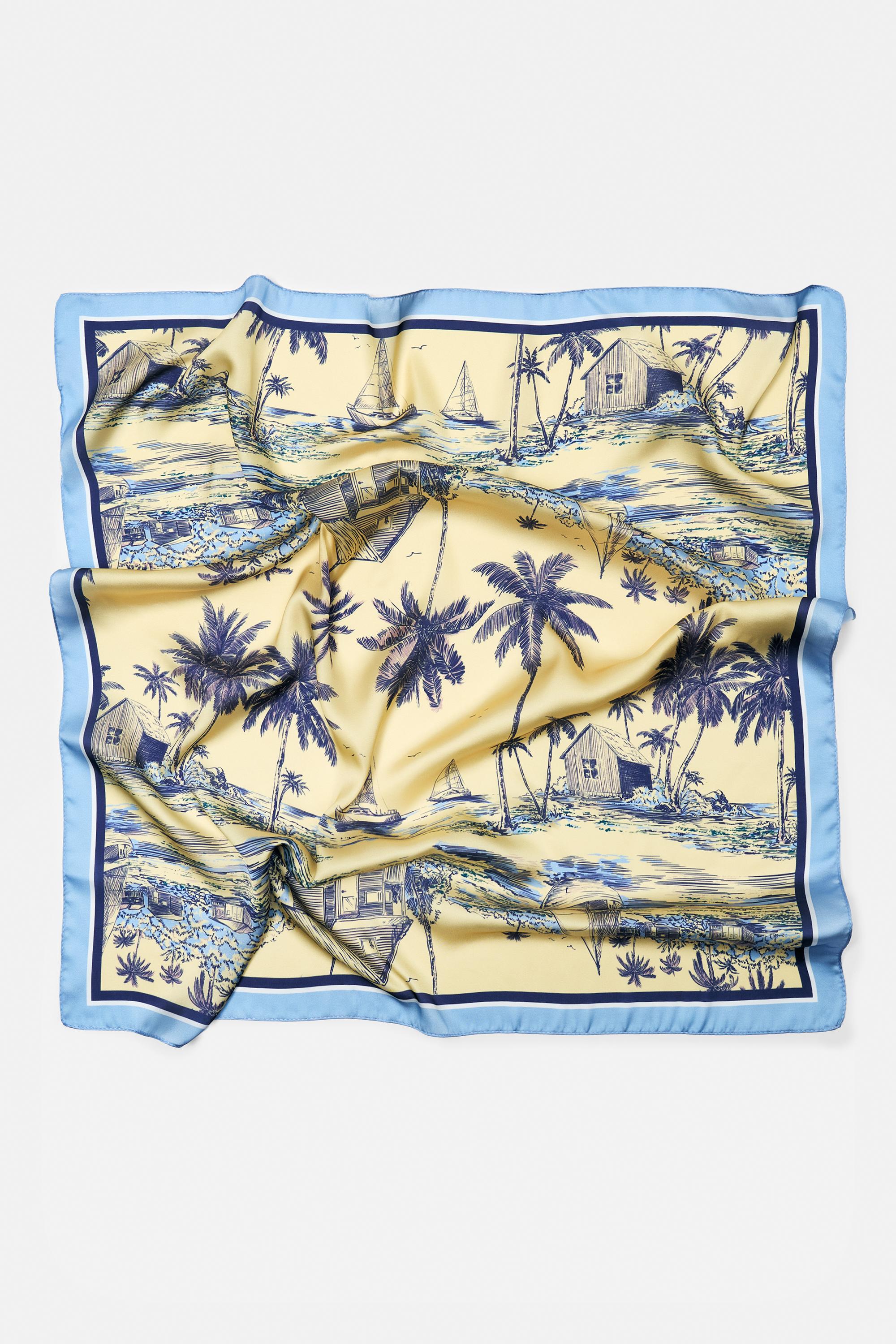 Saten plaj desenli bandana - Görsel 5