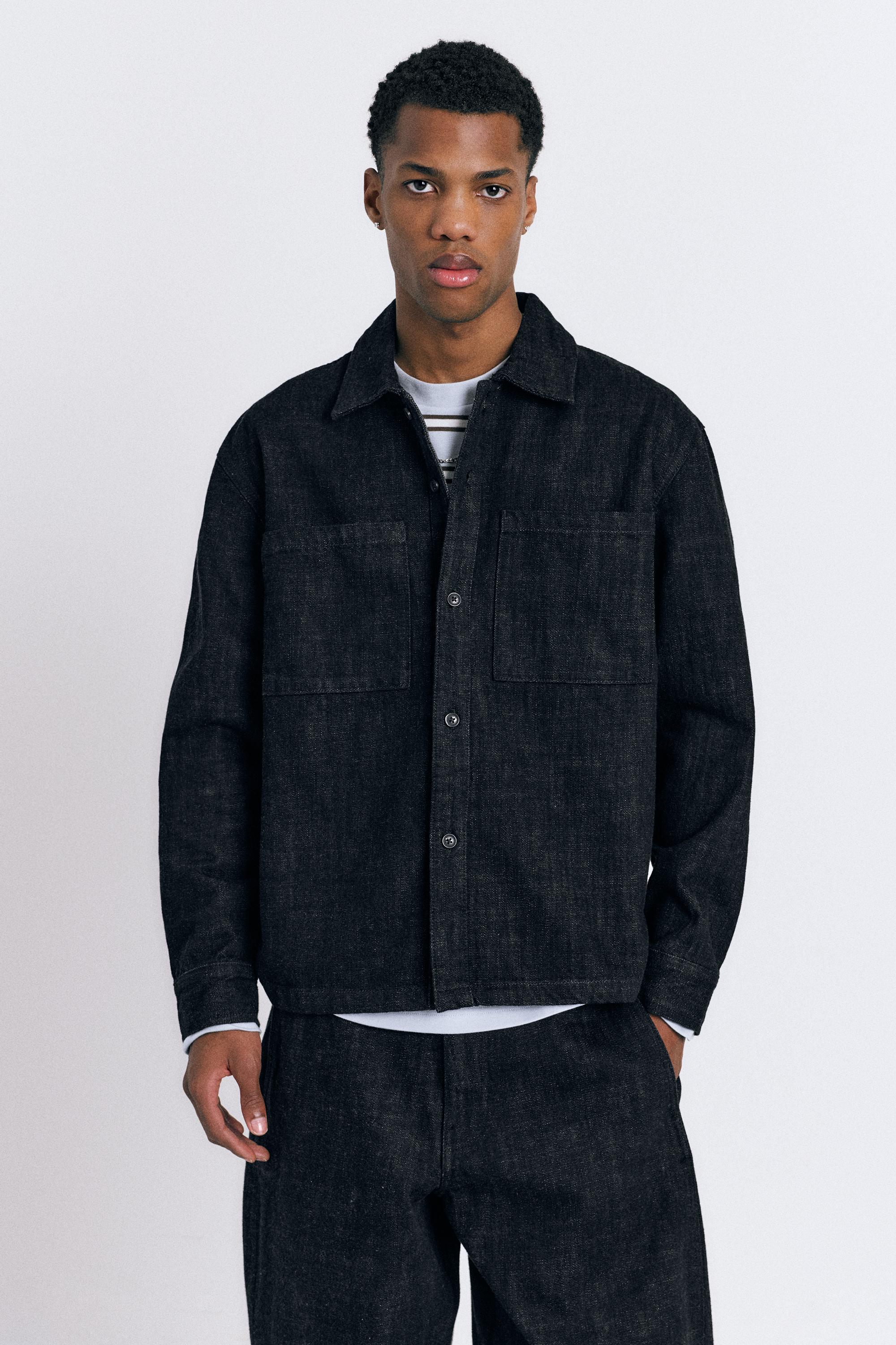 Cepli denim ince ceket - Görsel 6