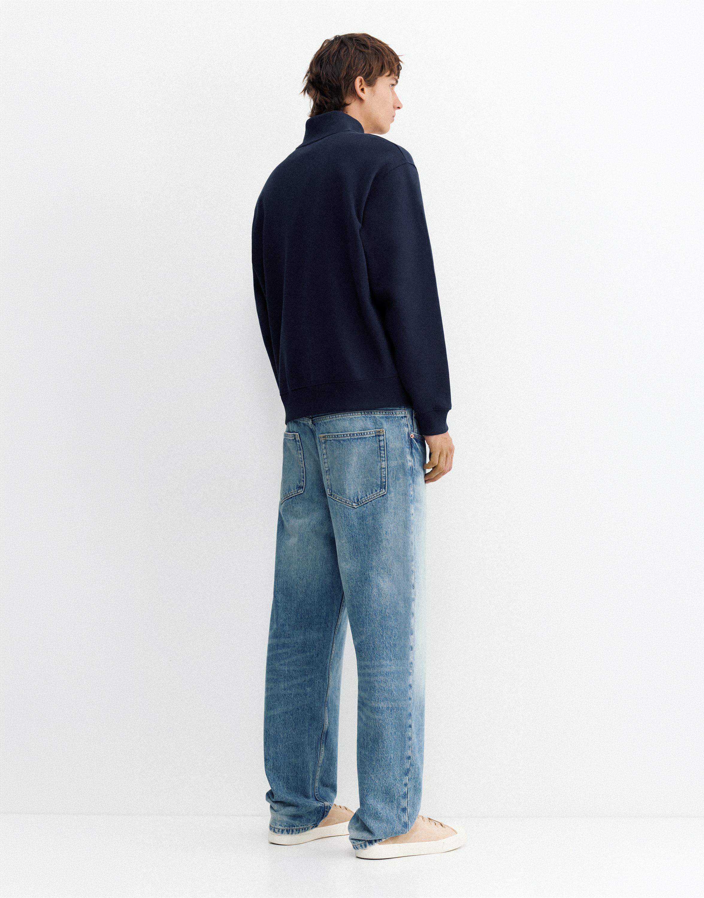 Quarter-zip sweatshirt — Navy