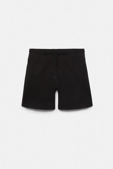 Piqué jogger Bermuda shorts — Black 6