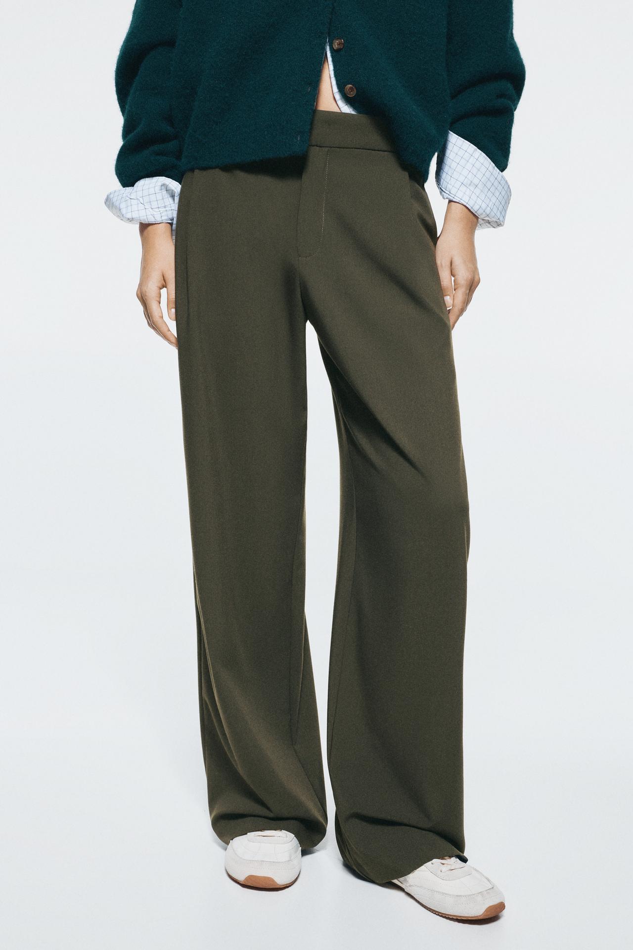 Darted smart trousers — Dark khaki