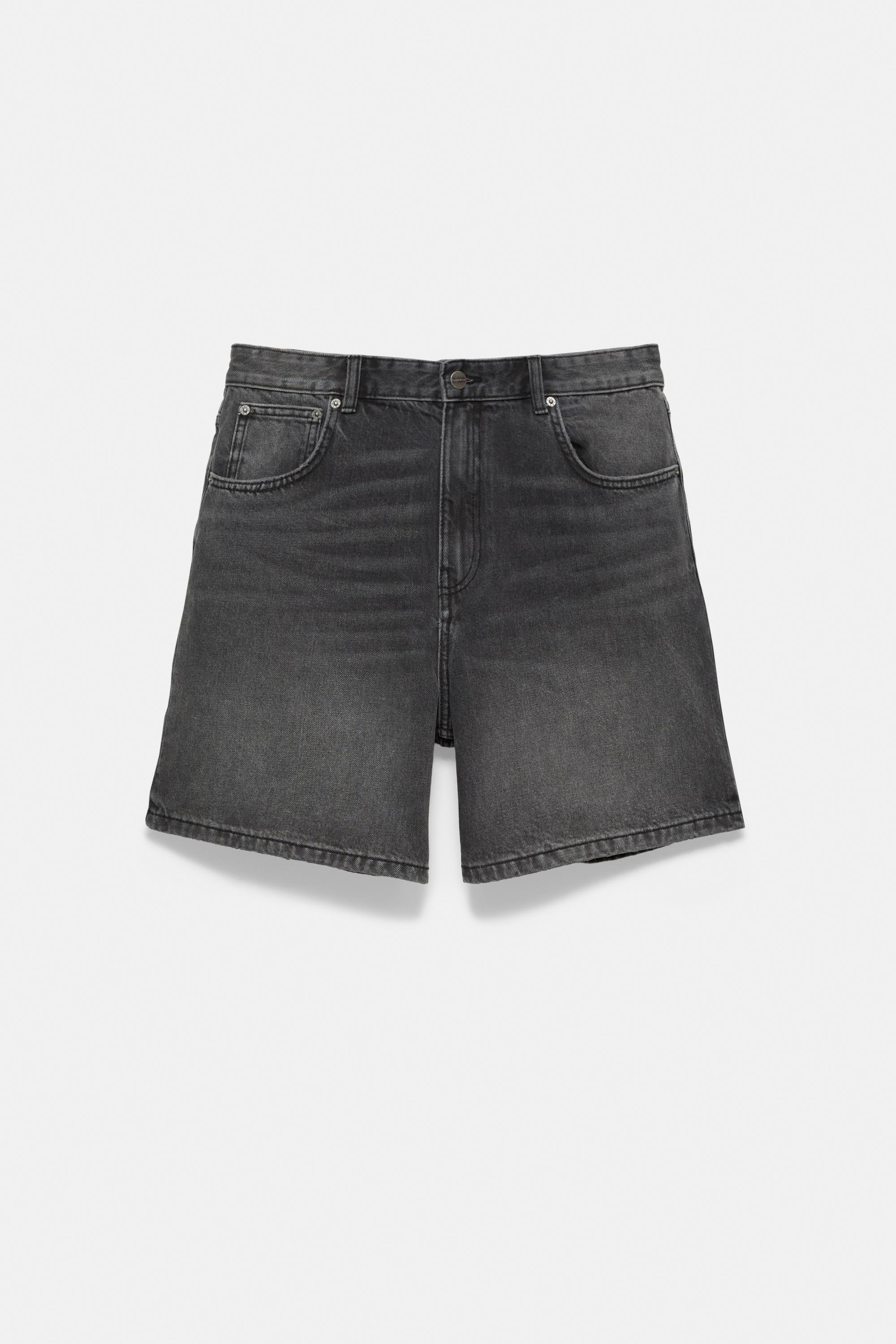 Denim Bermuda shorts — Faded black