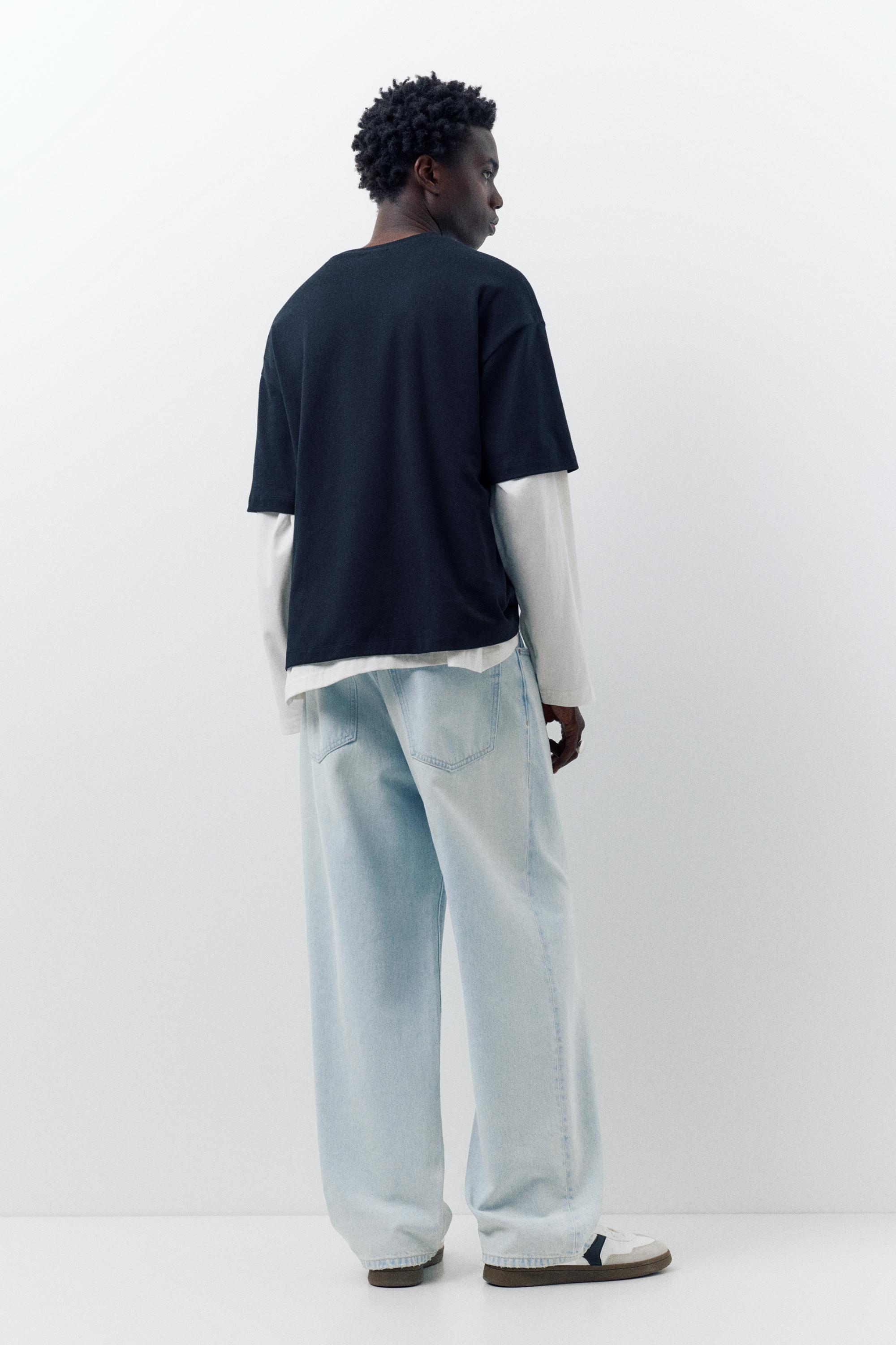 Relaxed fit baggy jeans — Pale blue