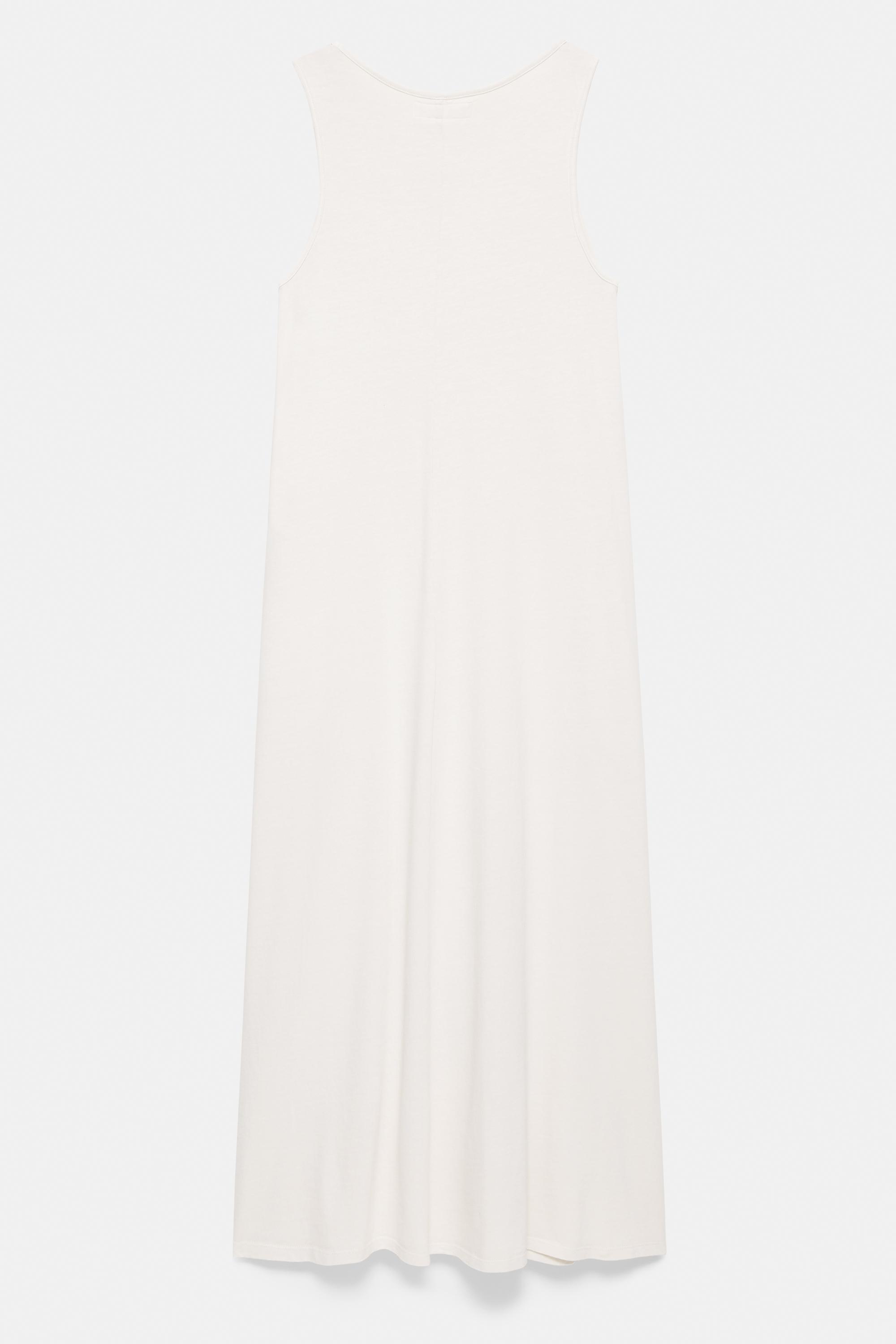 Long sleeveless dress — Light camel