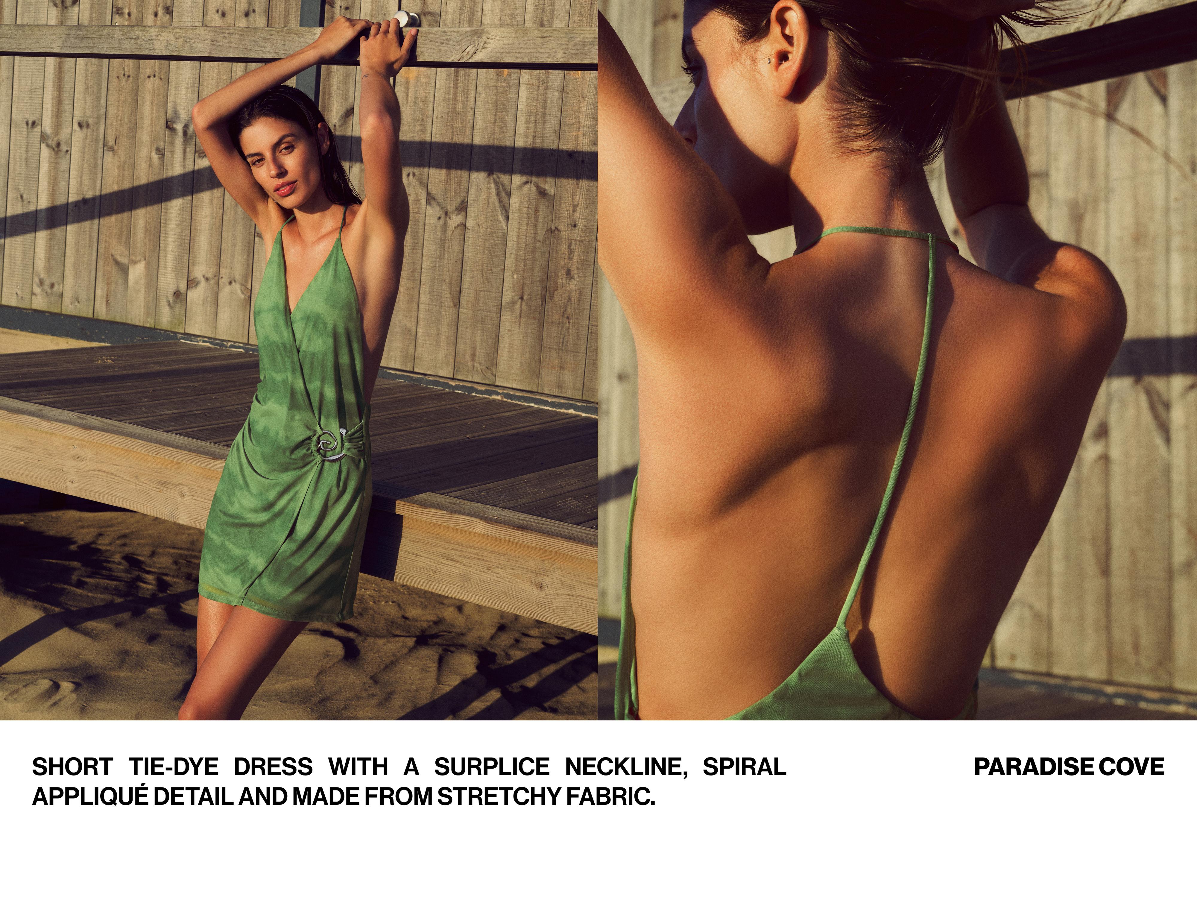 Short halter dress — Green