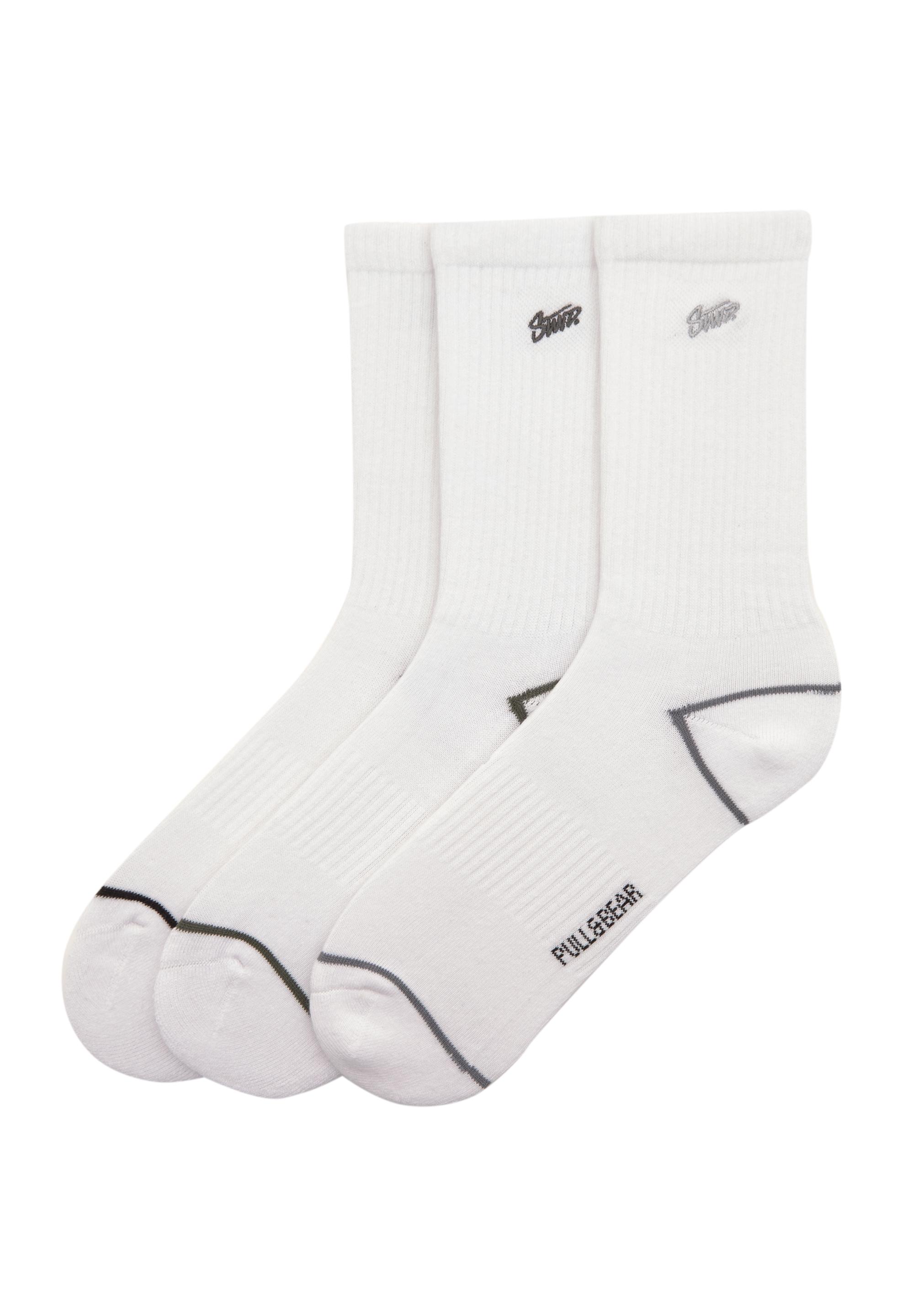 Pack of 3 pairs of sports socks — White