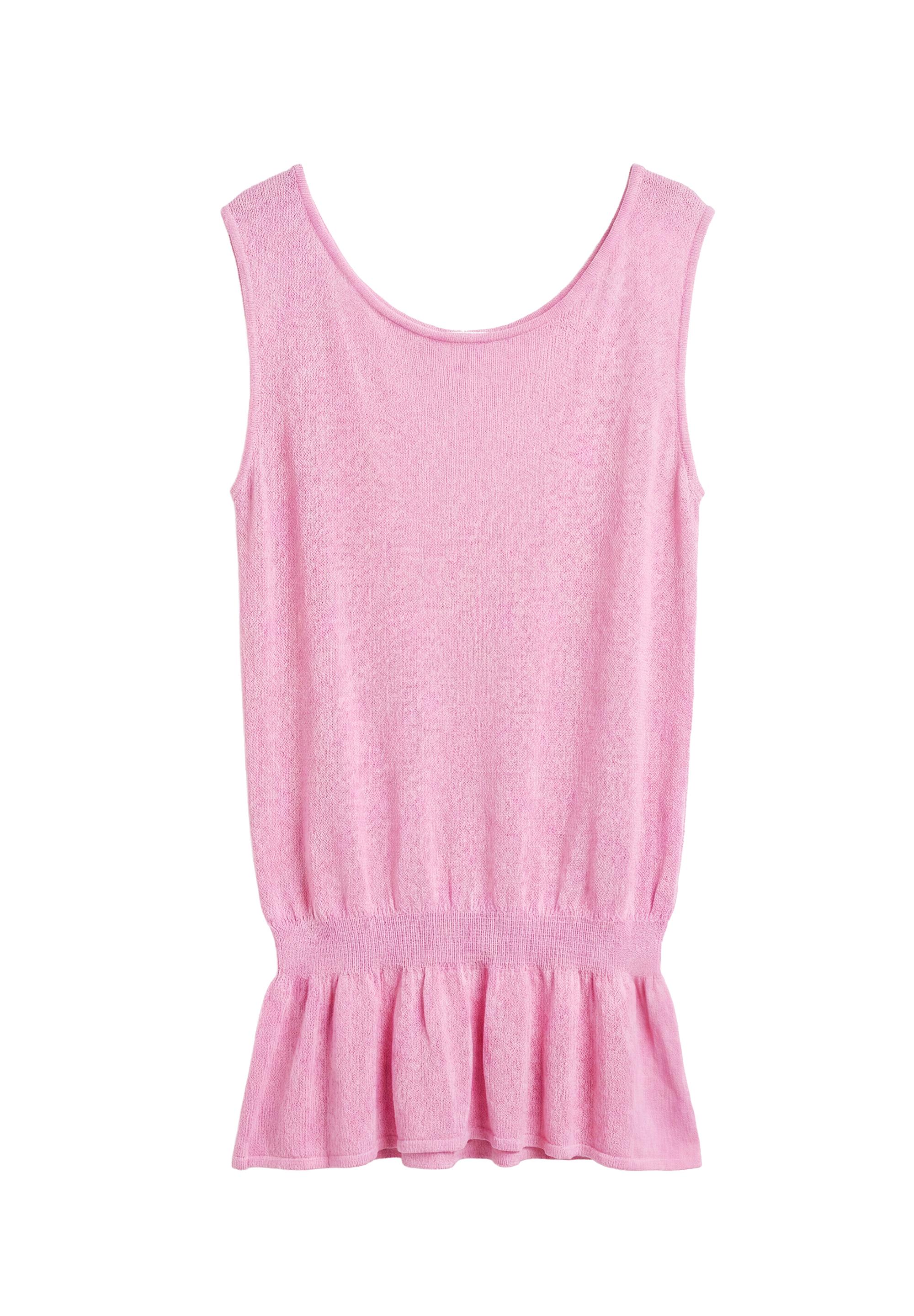 Asymmetric knit top — Pink