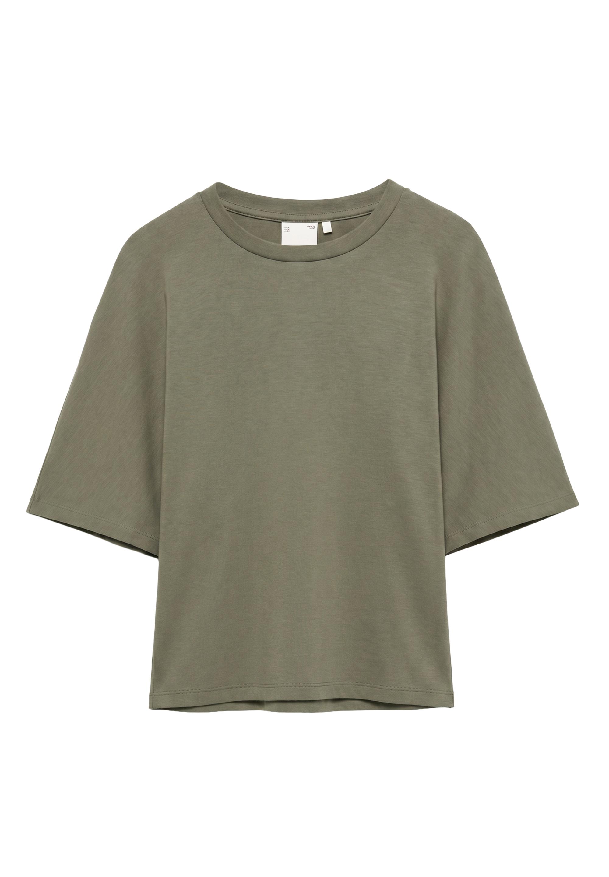 Modal-blend boxy T-shirt — Khaki