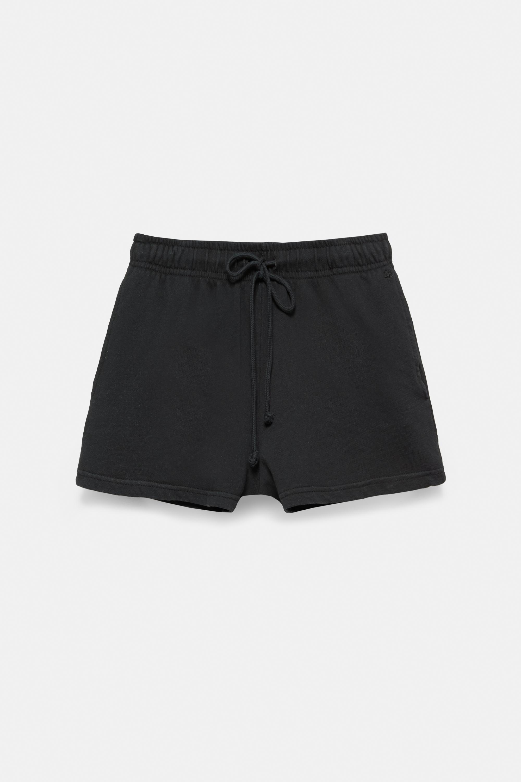 Sports shorts with elastic waist — Black