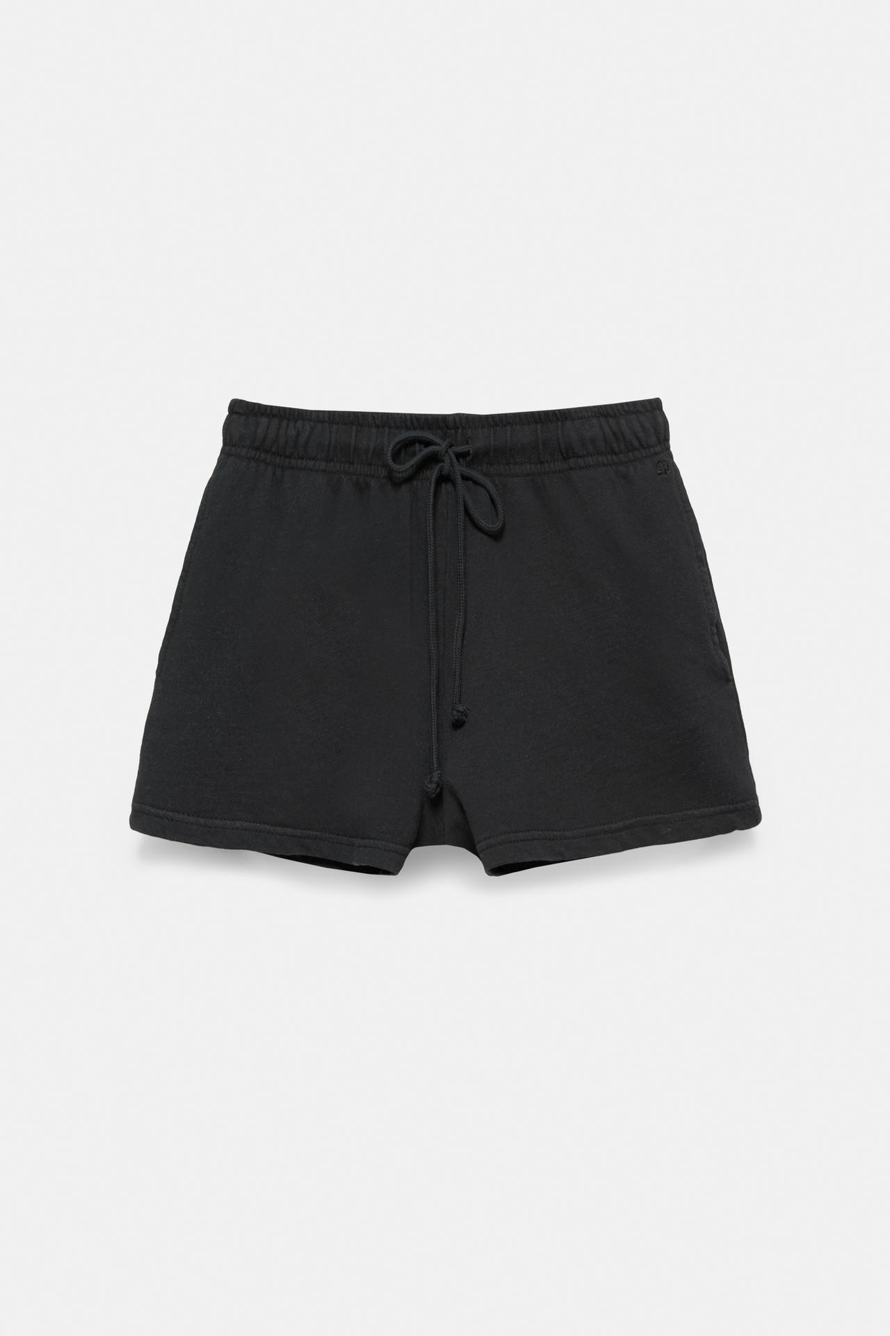 Sports shorts with elastic waist — Black