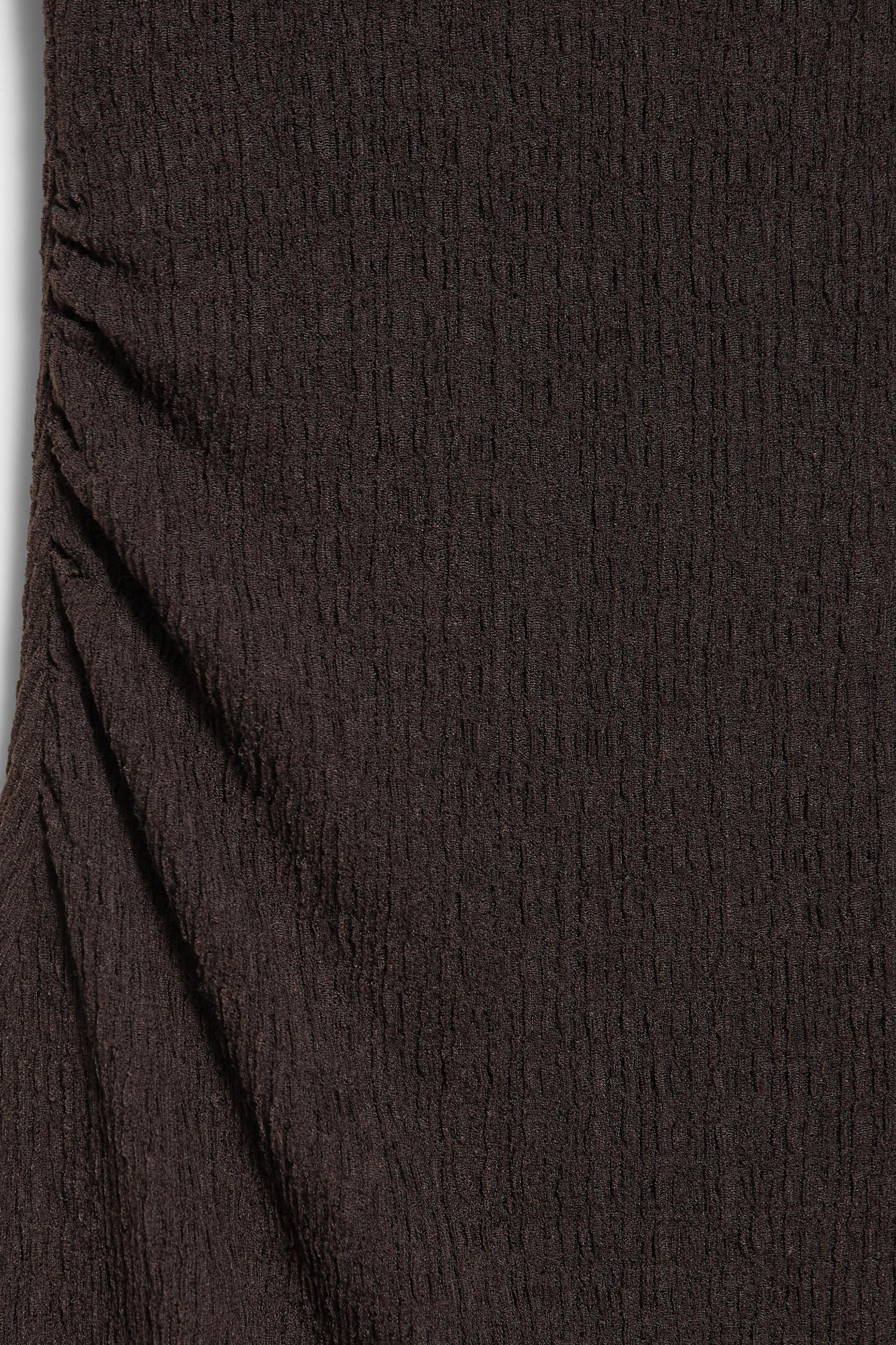 Crepe midi dress — Brown