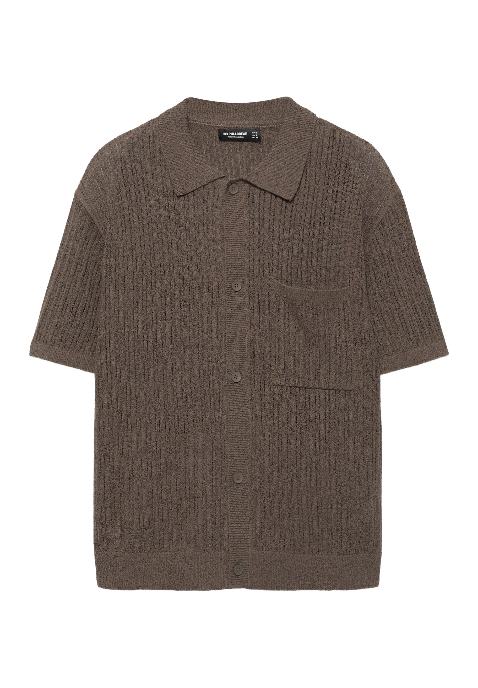 Kısa kollu örgü gömlek - Görsel 4