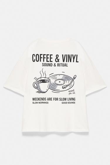 Coffee & Vinyl graphic oversize T-shirt — Ice 2