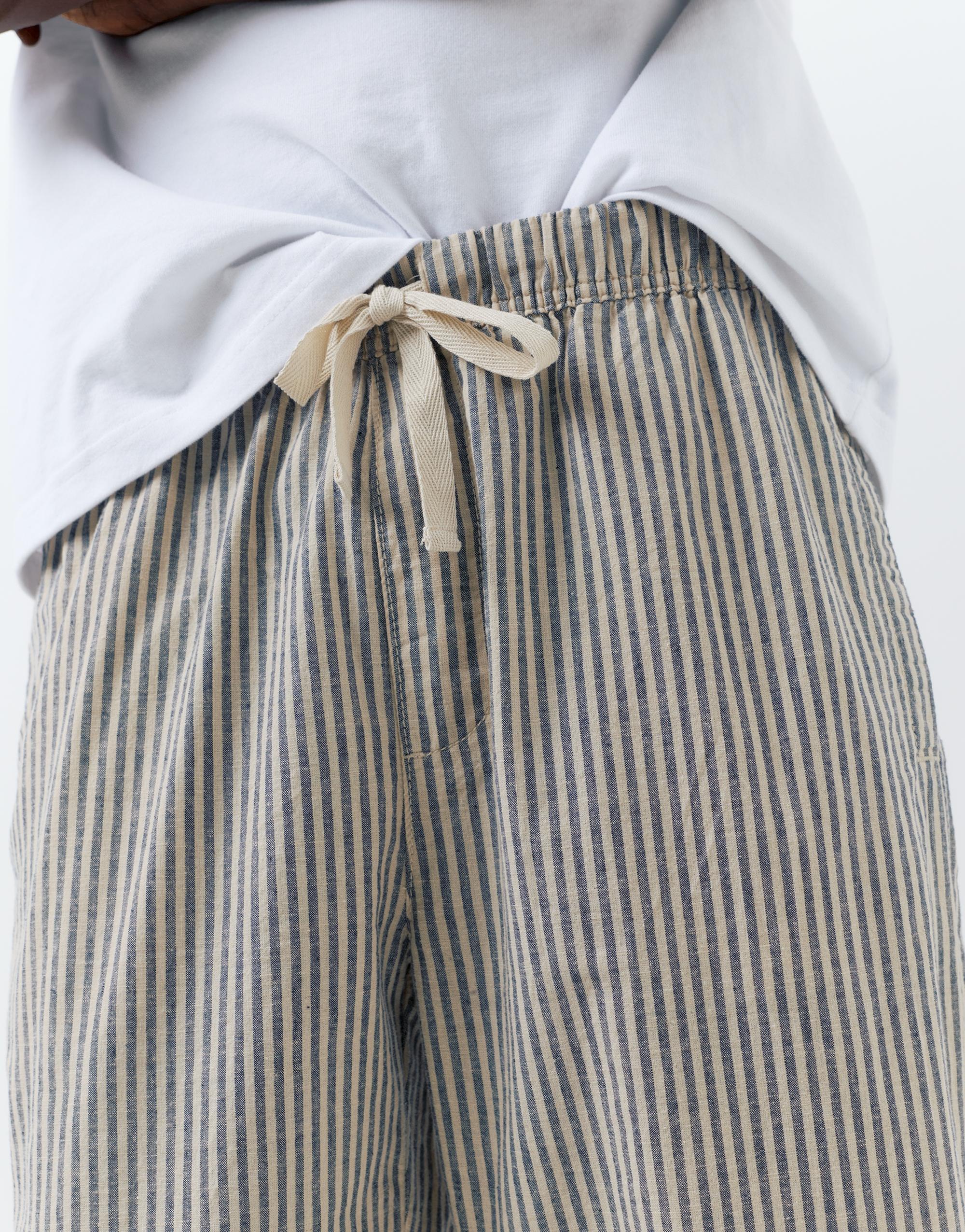 Rustik çizgili jogger pantolon - Görsel 13