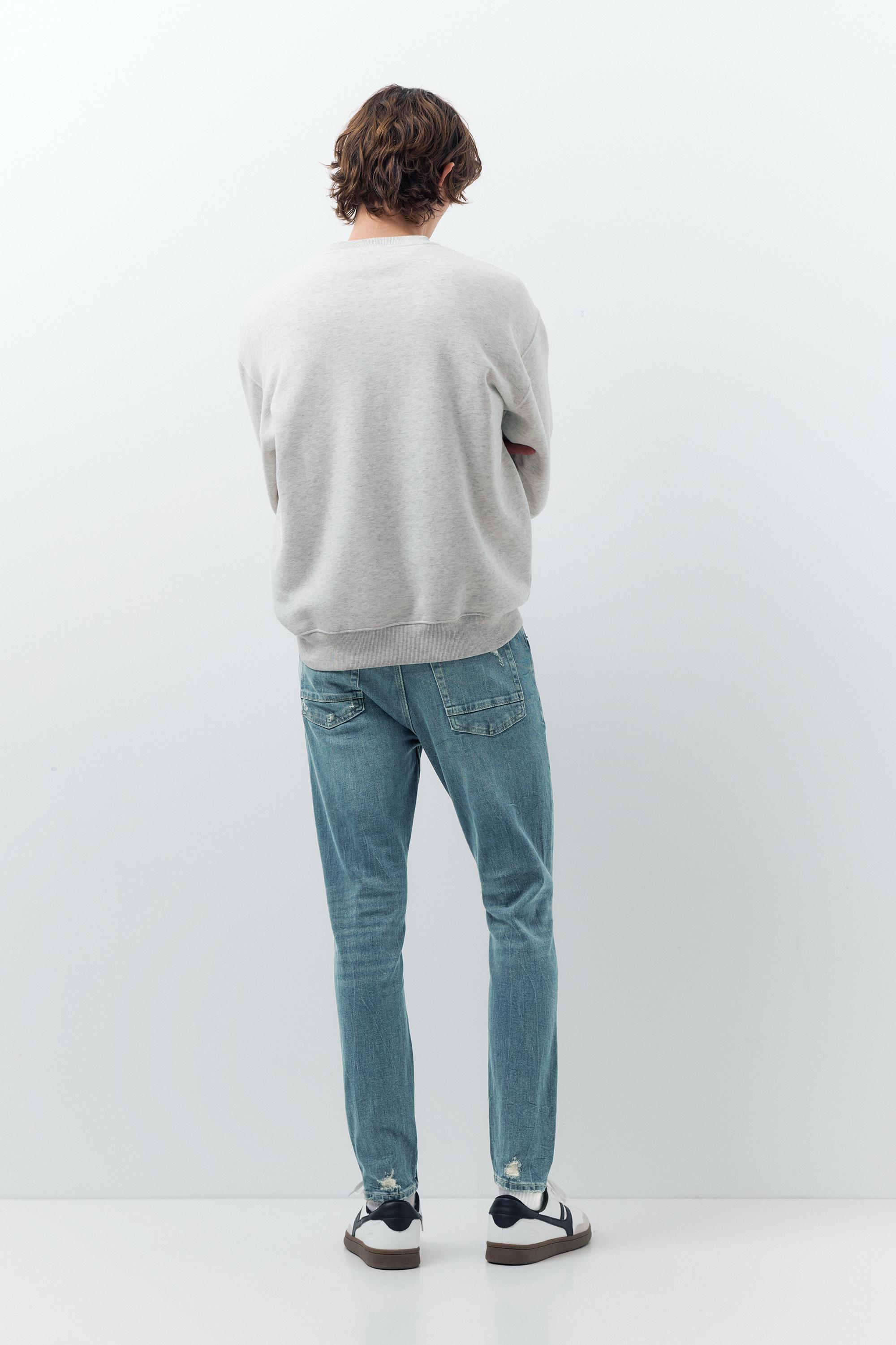 Ripped skinny jeans — Neon blue